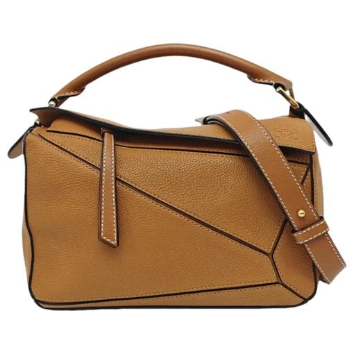 Puzzle leather handbag