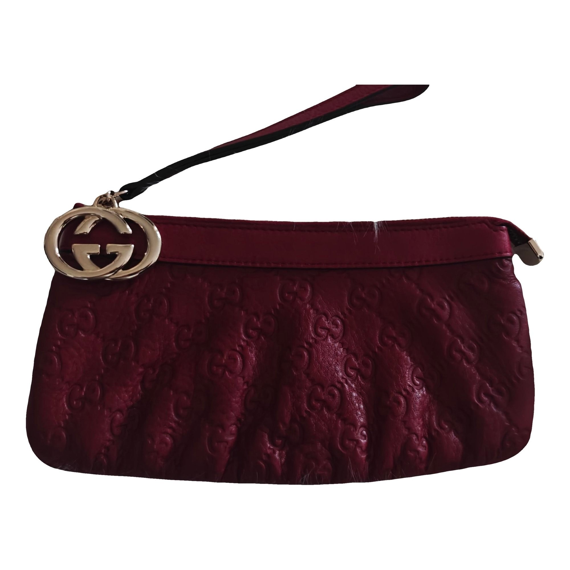 Leather clutch bag