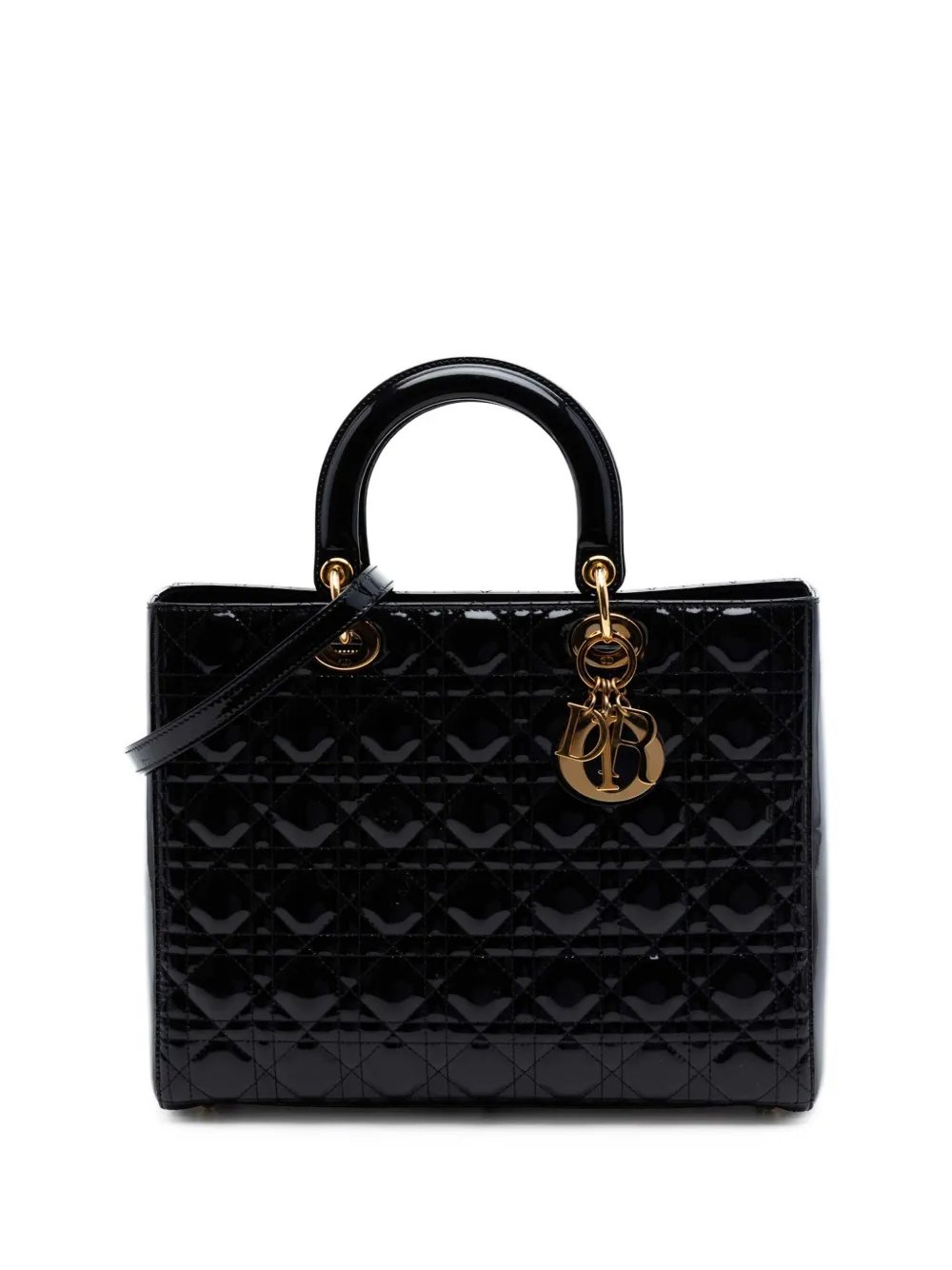 2010 Large Patent Cannage Lady Dior satchel