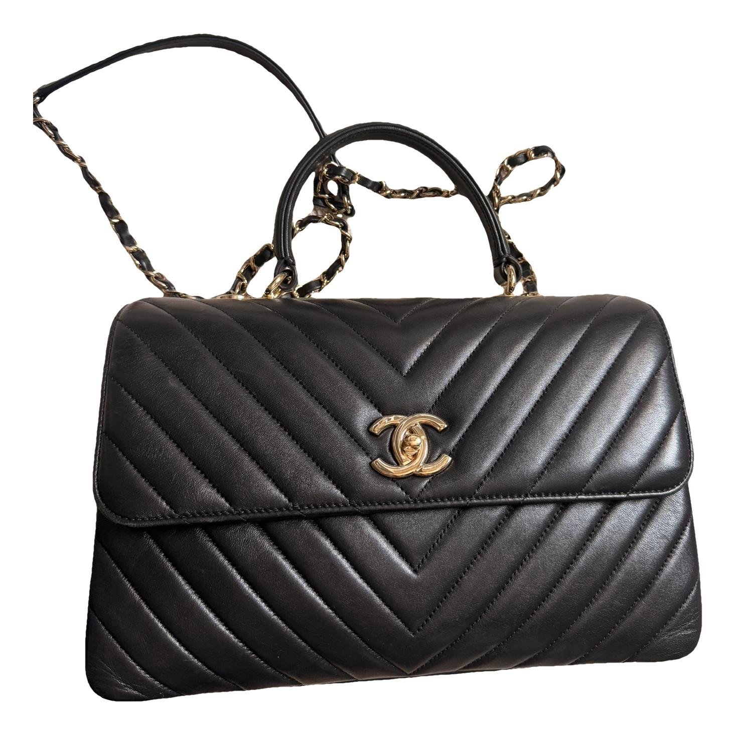 Trendy CC Flap leather handbag