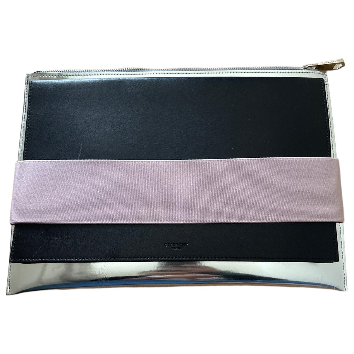 Leather clutch bag