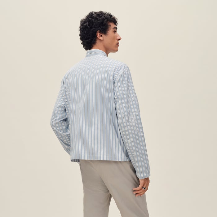 Bleu Pâle "Eperon d'Or 3d Ray" Zipped Jacket