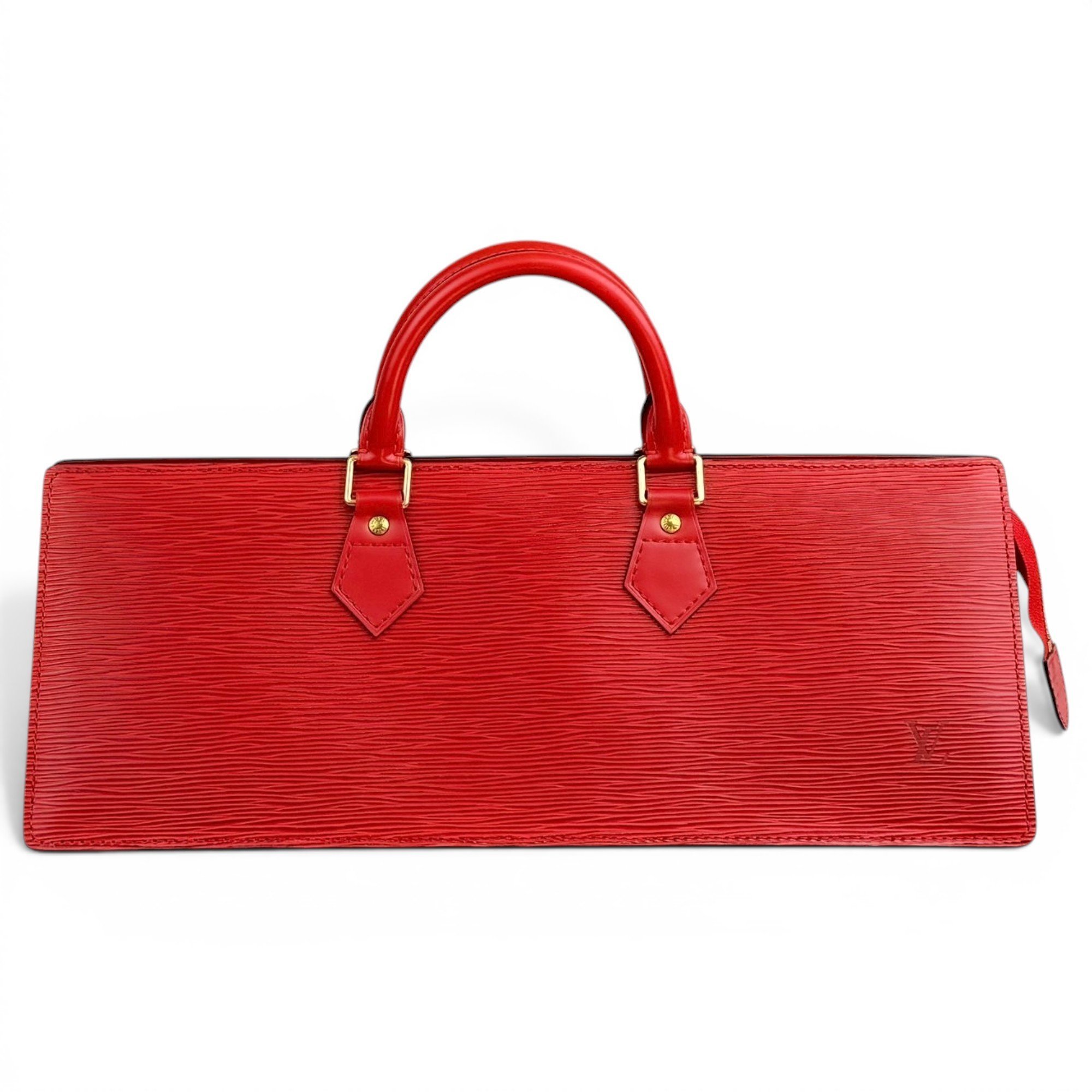 Triangle leather handbag