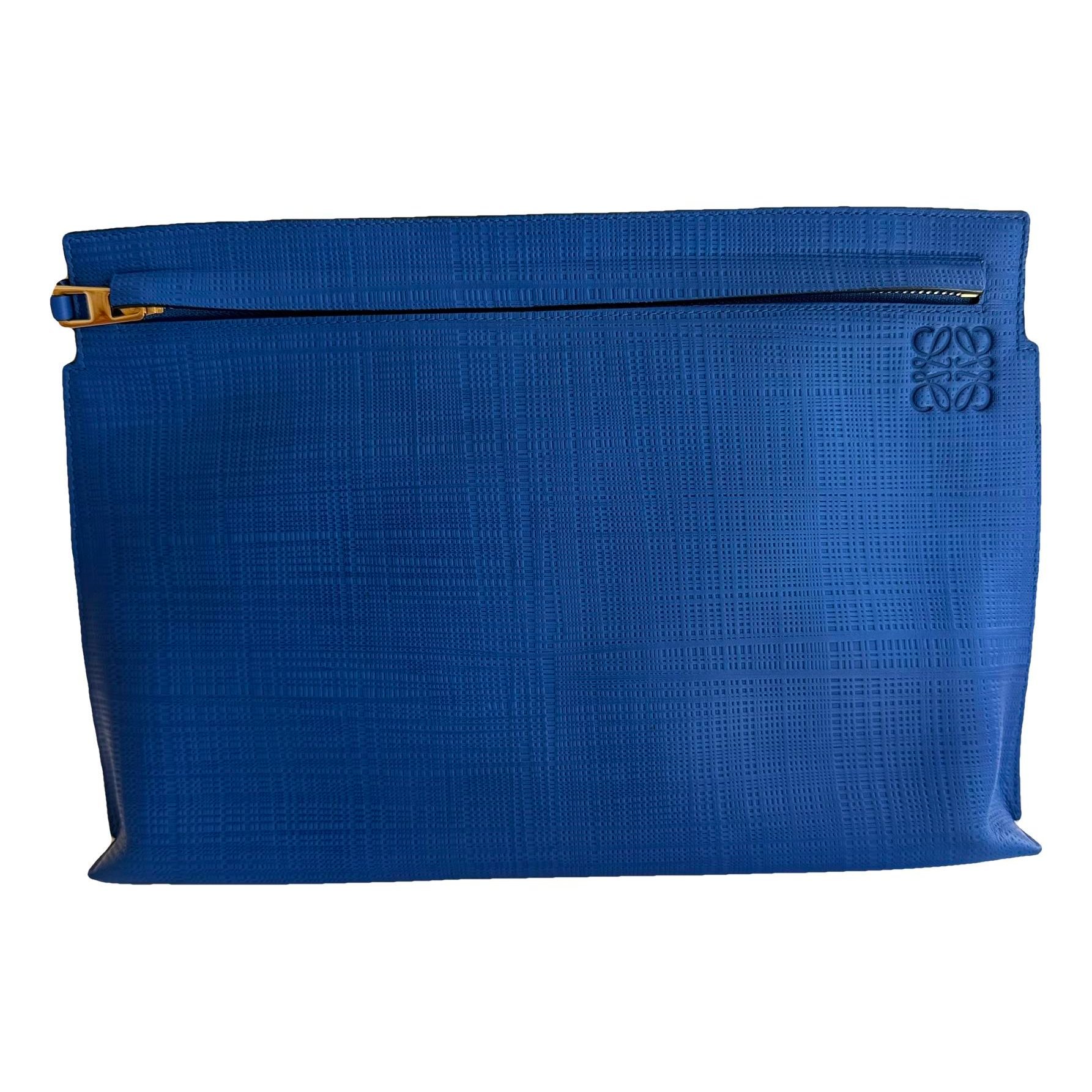 T Pouch leather clutch bag