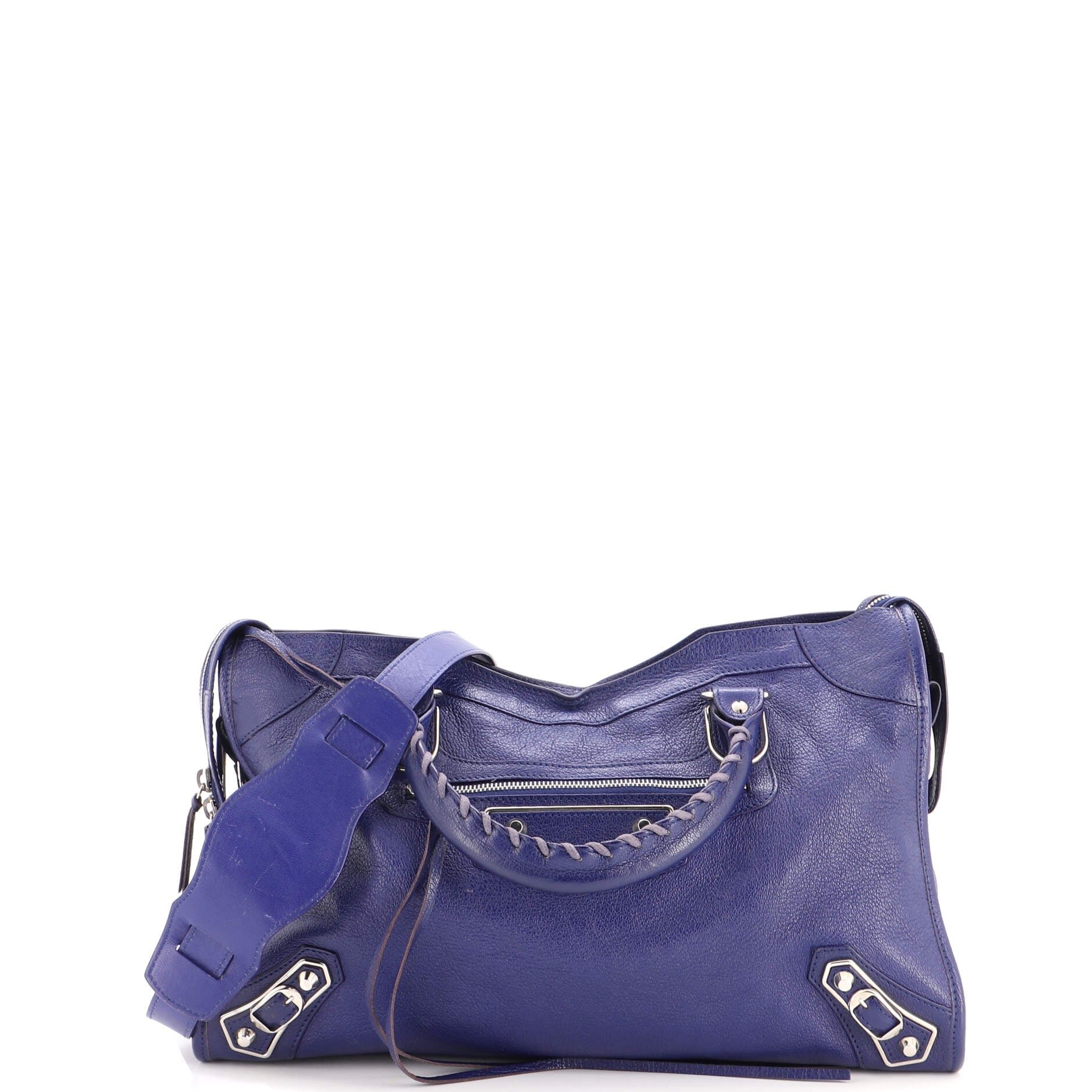 City Classic Metallic Edge Bag Leather Medium