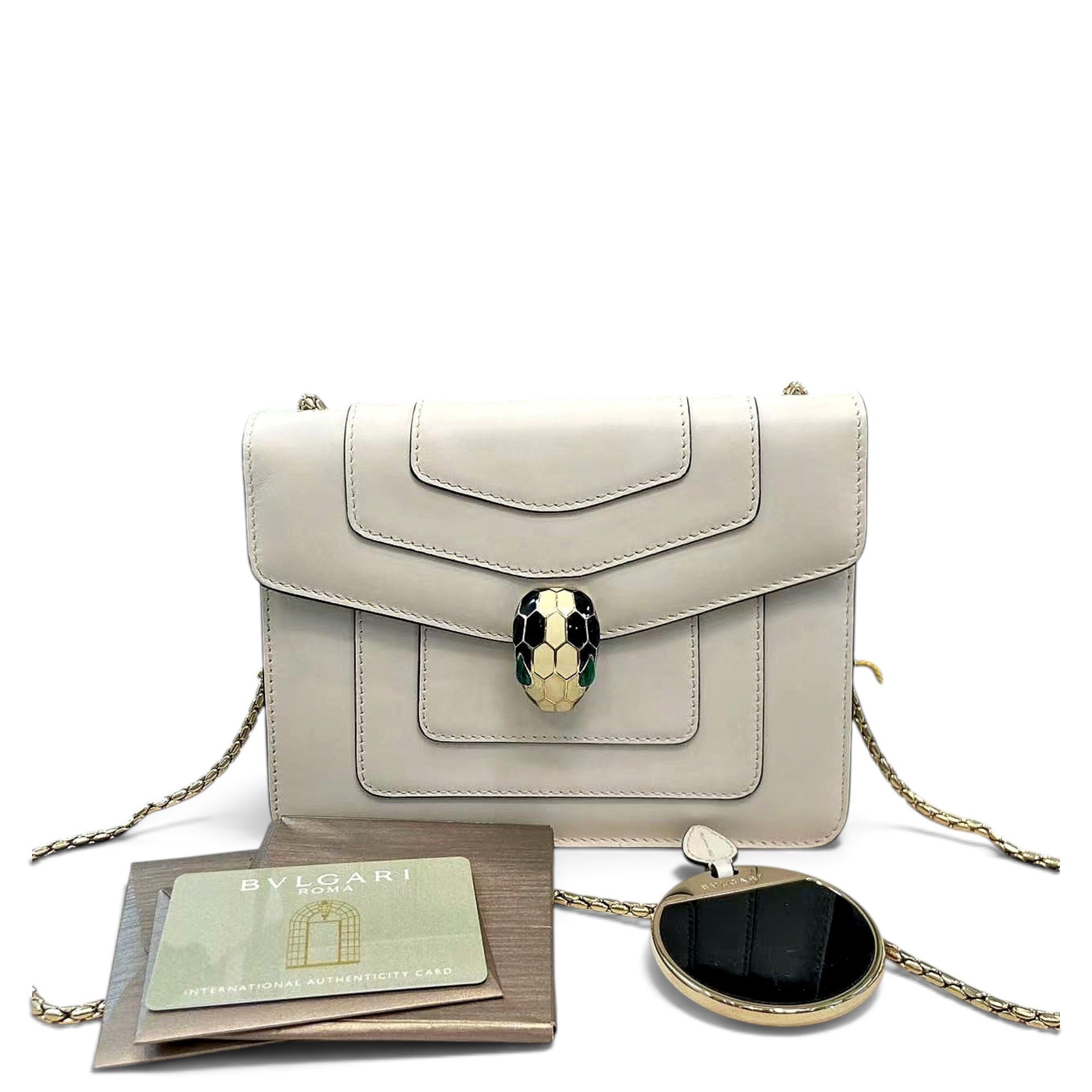 Serpenti leather handbag
