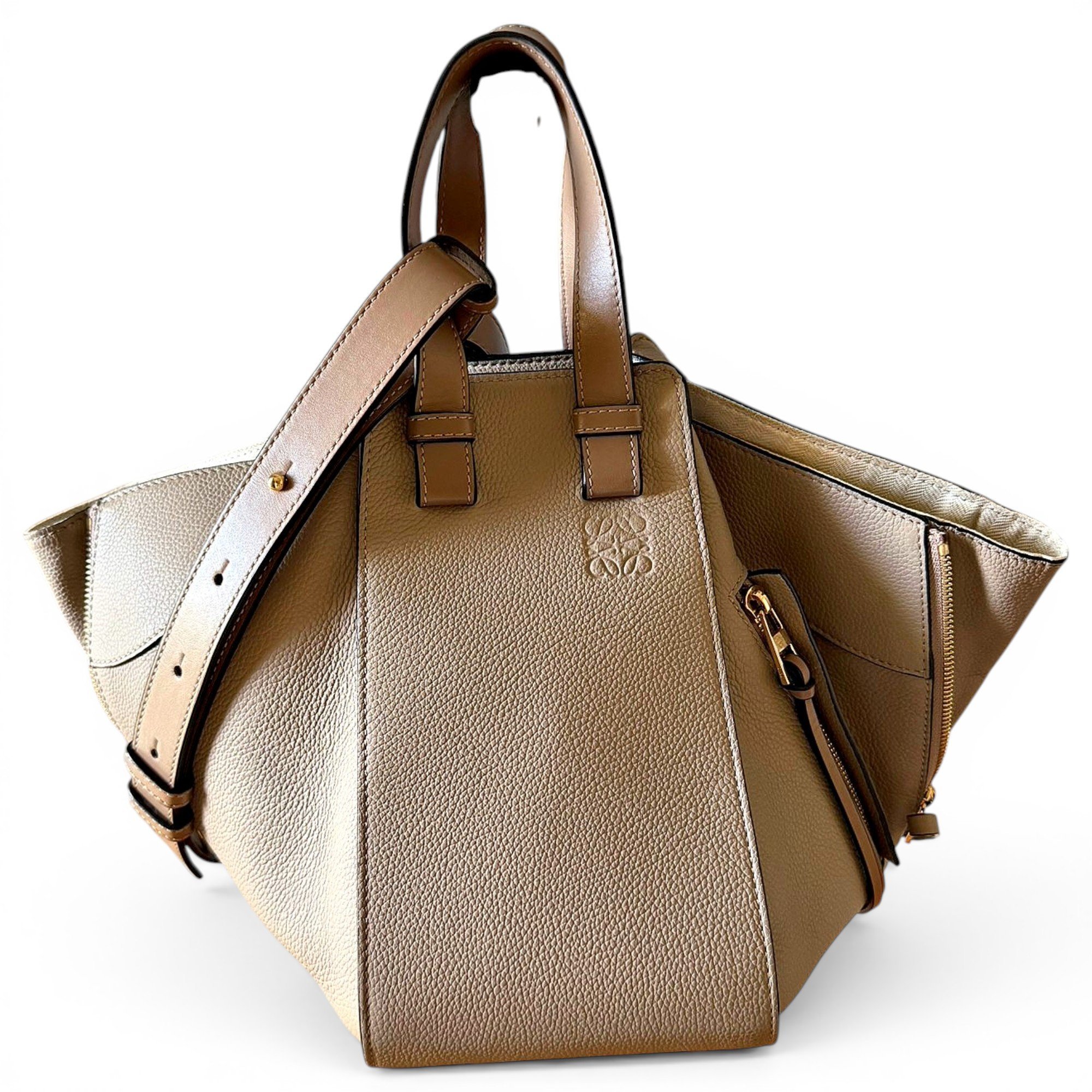 Hammock leather handbag