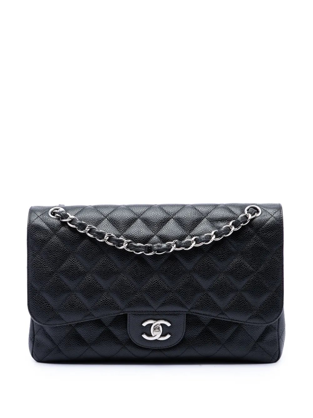 2010-2011 Jumbo Classic Caviar Double Flap shoulder bag