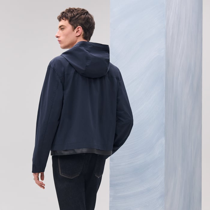 Océan Hooded Jacket With Leather Details