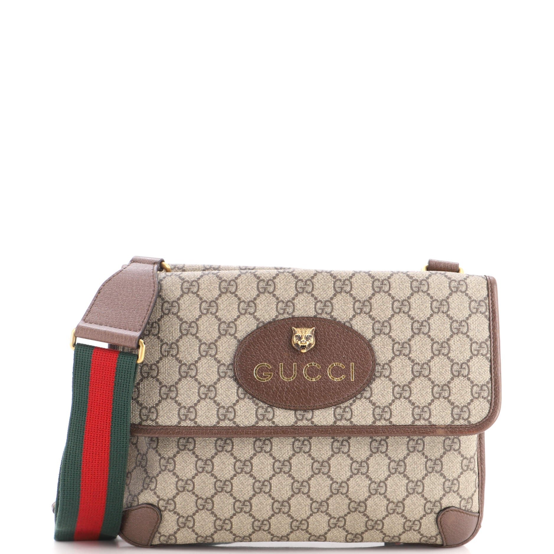 Neo Vintage Flap Messenger GG Coated Canvas Medium
