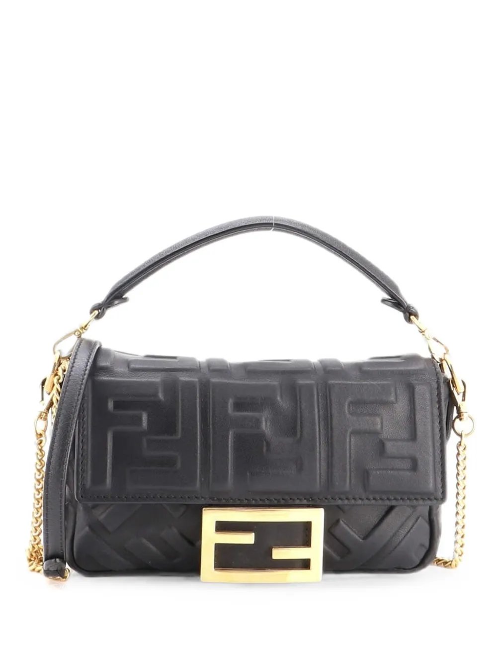 Baguette NM Bag Zucca Embossed Leather Mini crossbody bag