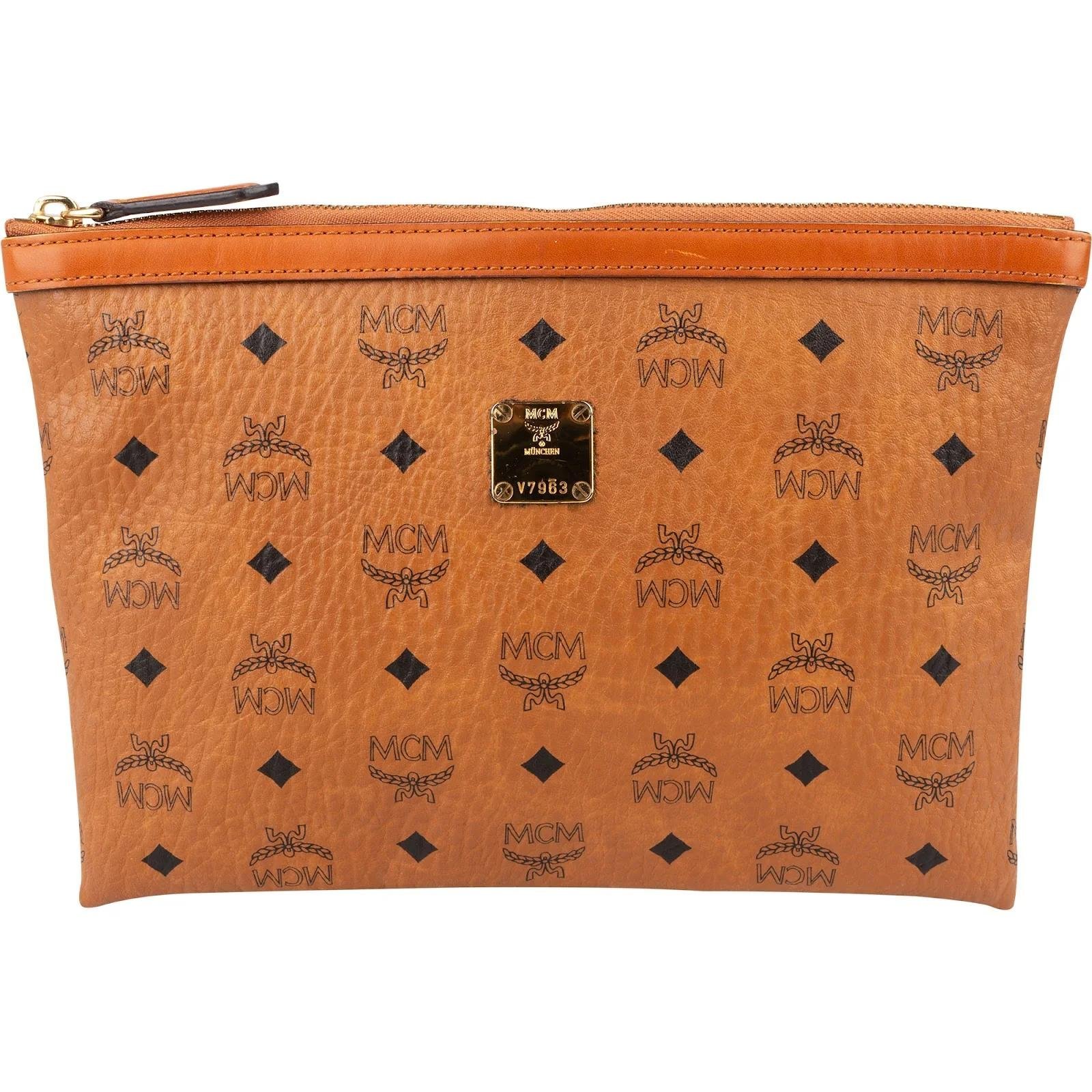 Heritage Drawstring leather clutch bag