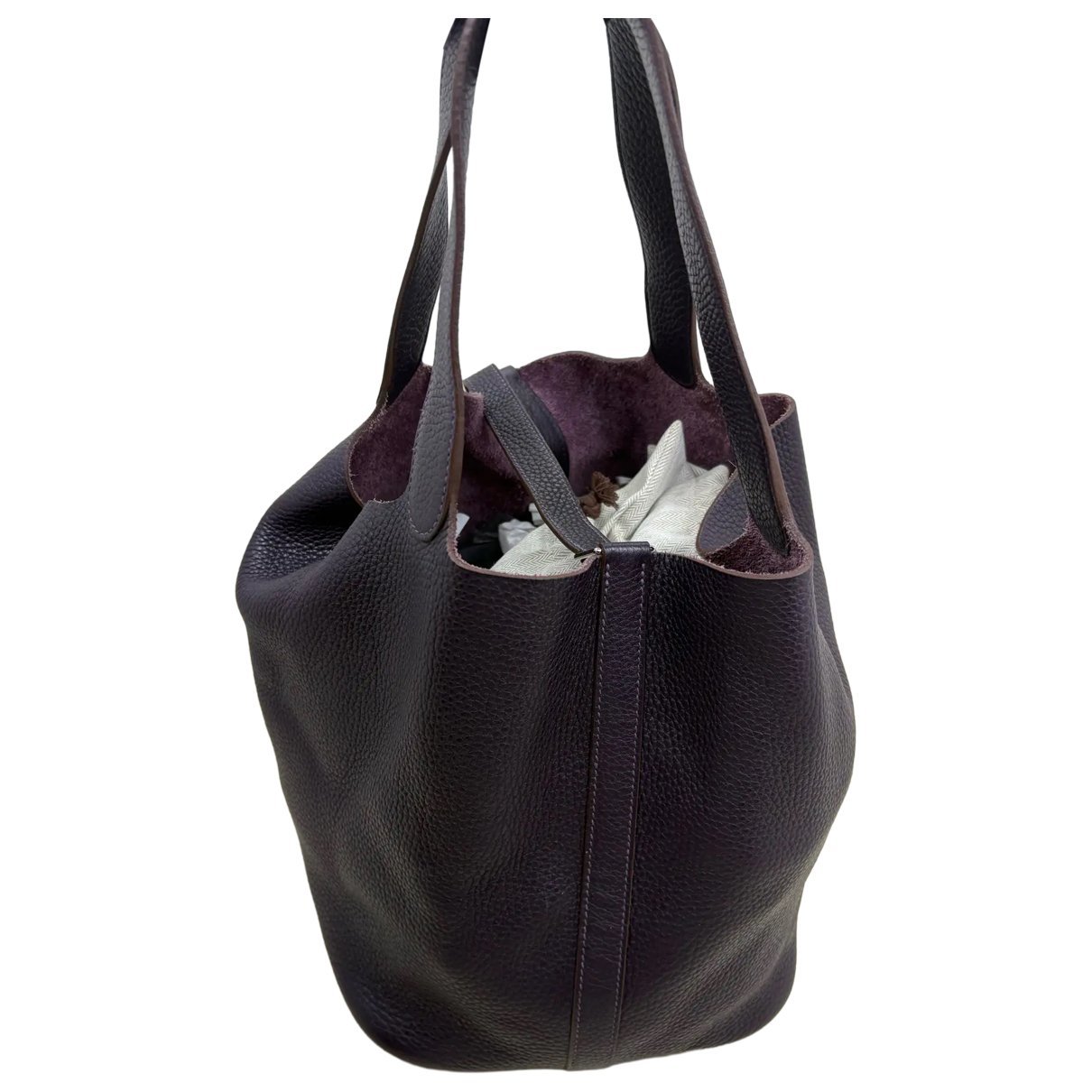 Picotin leather tote