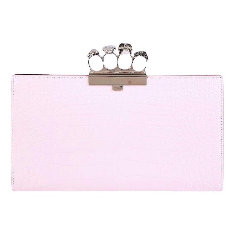 Leather clutch bag