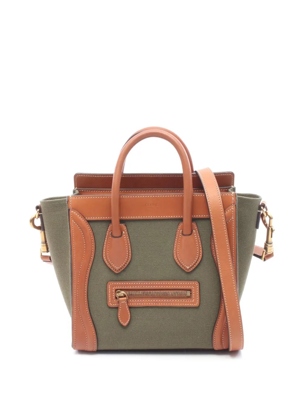 Celine 2000-2026 Nano Luggage Canvas satchel
