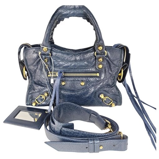 Classic Metalic leather handbag
