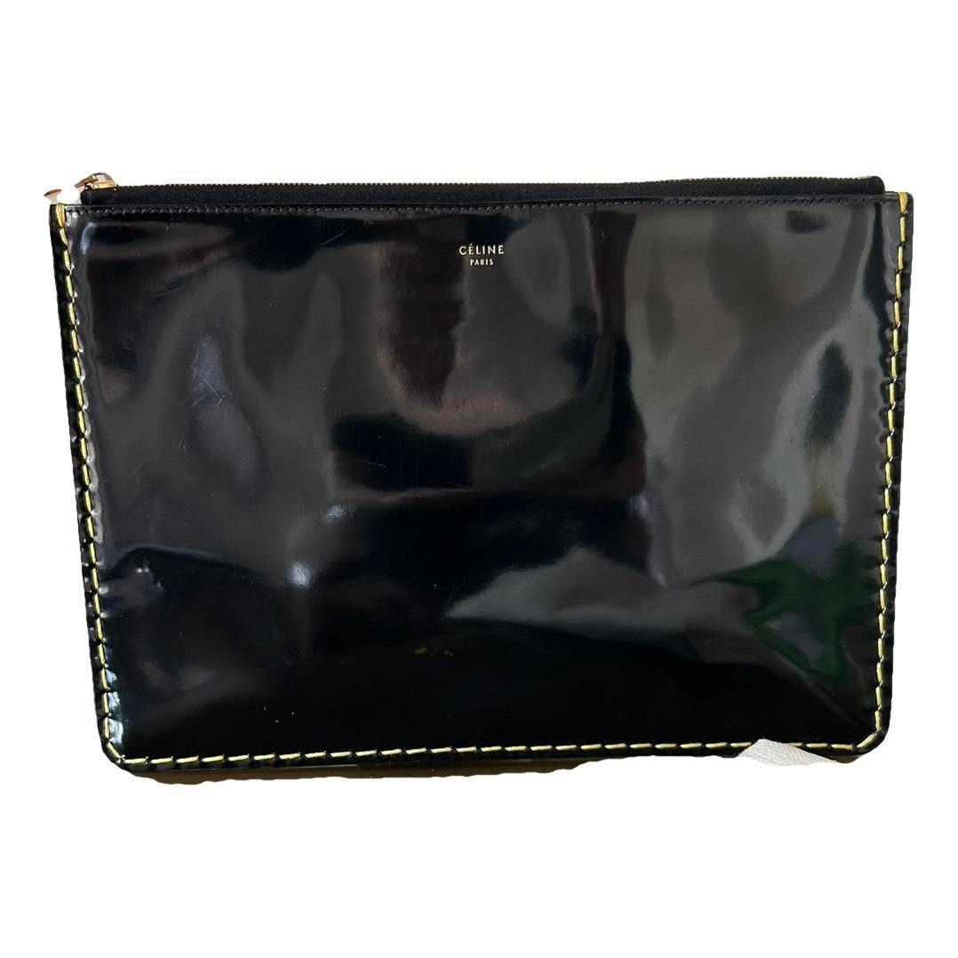 Patent leather clutch bag
