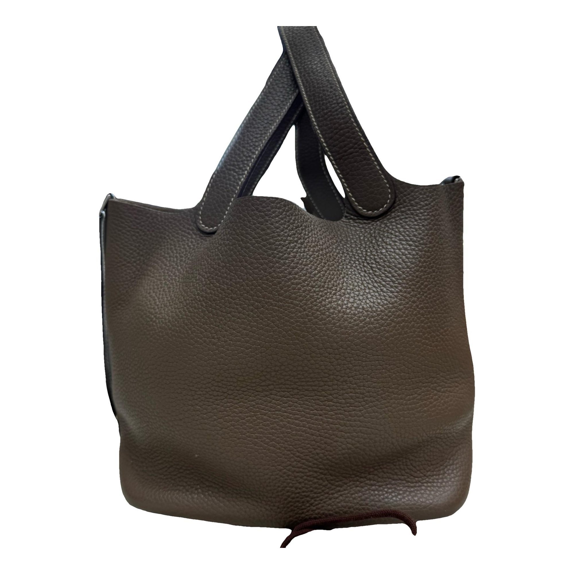 Picotin leather tote