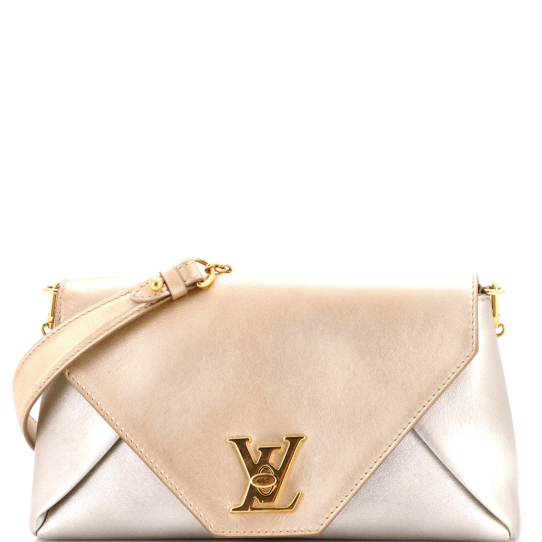 Louis Vuitton Love Note Chain Clutch Leather