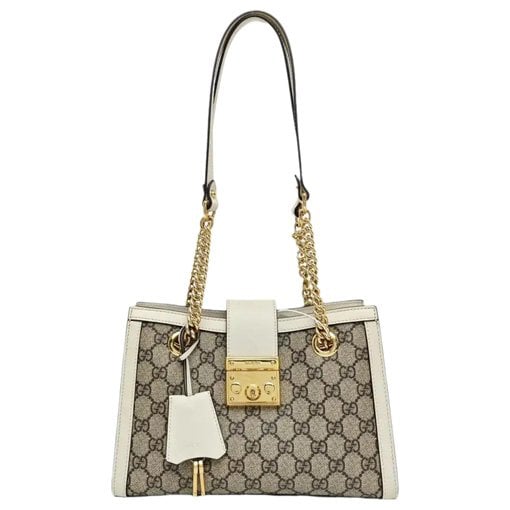 Padlock leather handbag