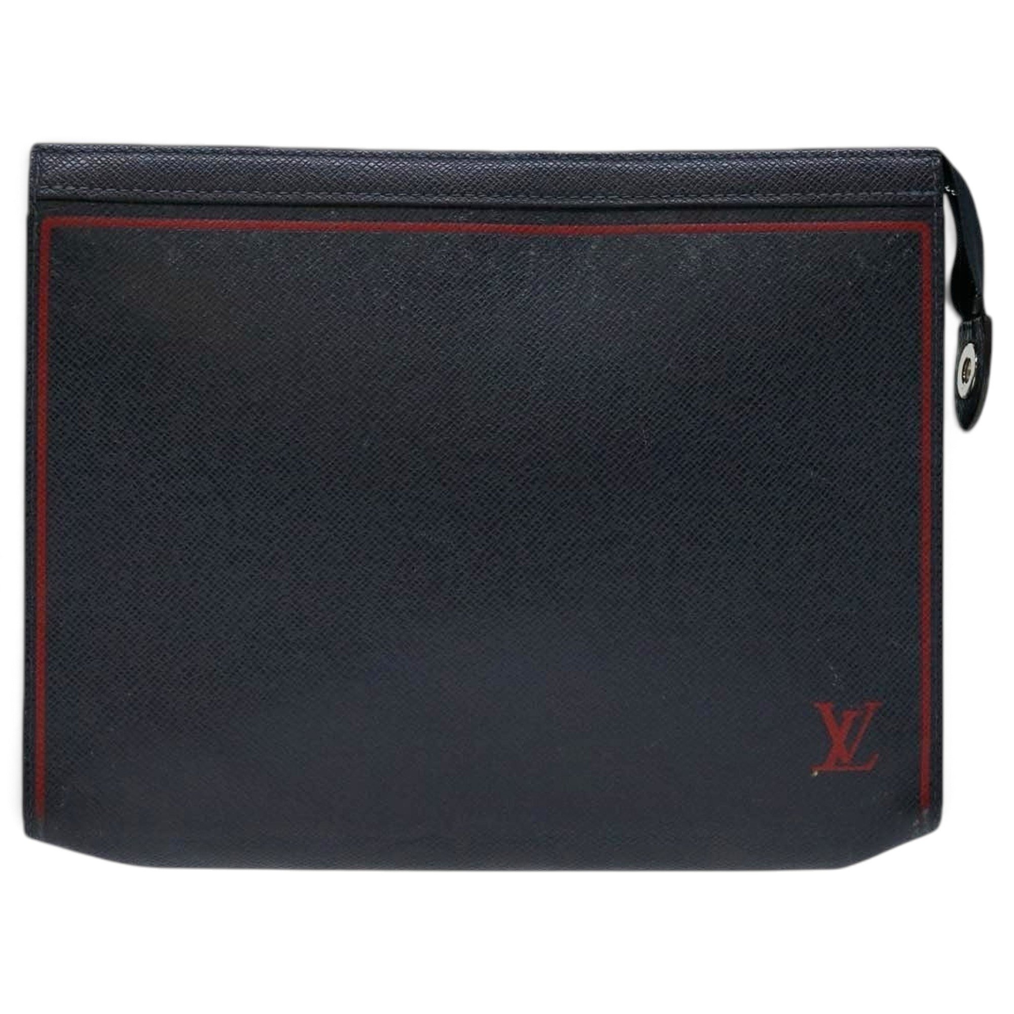 Leather clutch bag