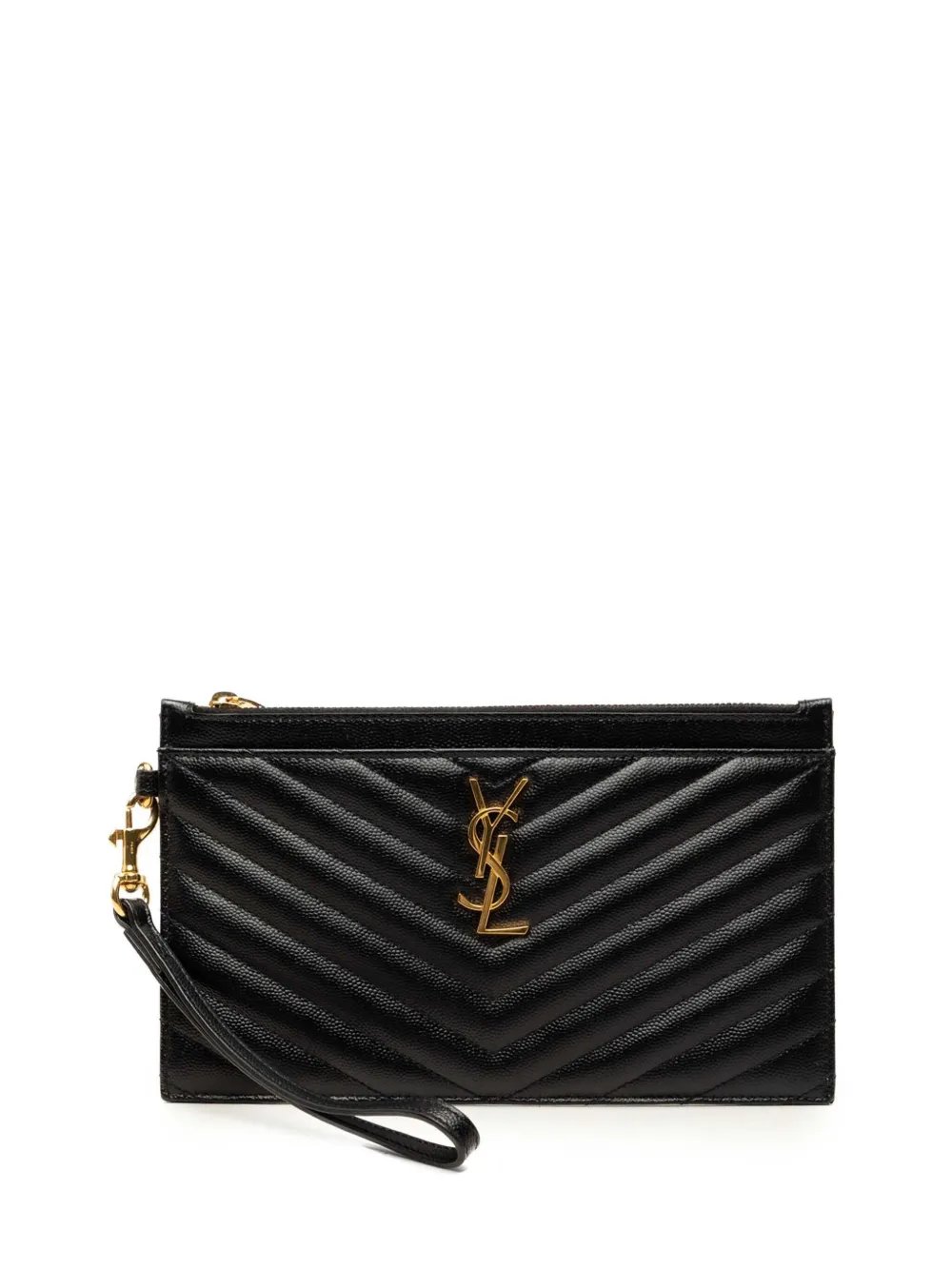 2022 Large Grain De Poudre Matelasse Cassandre Zip Pouch clutch bag