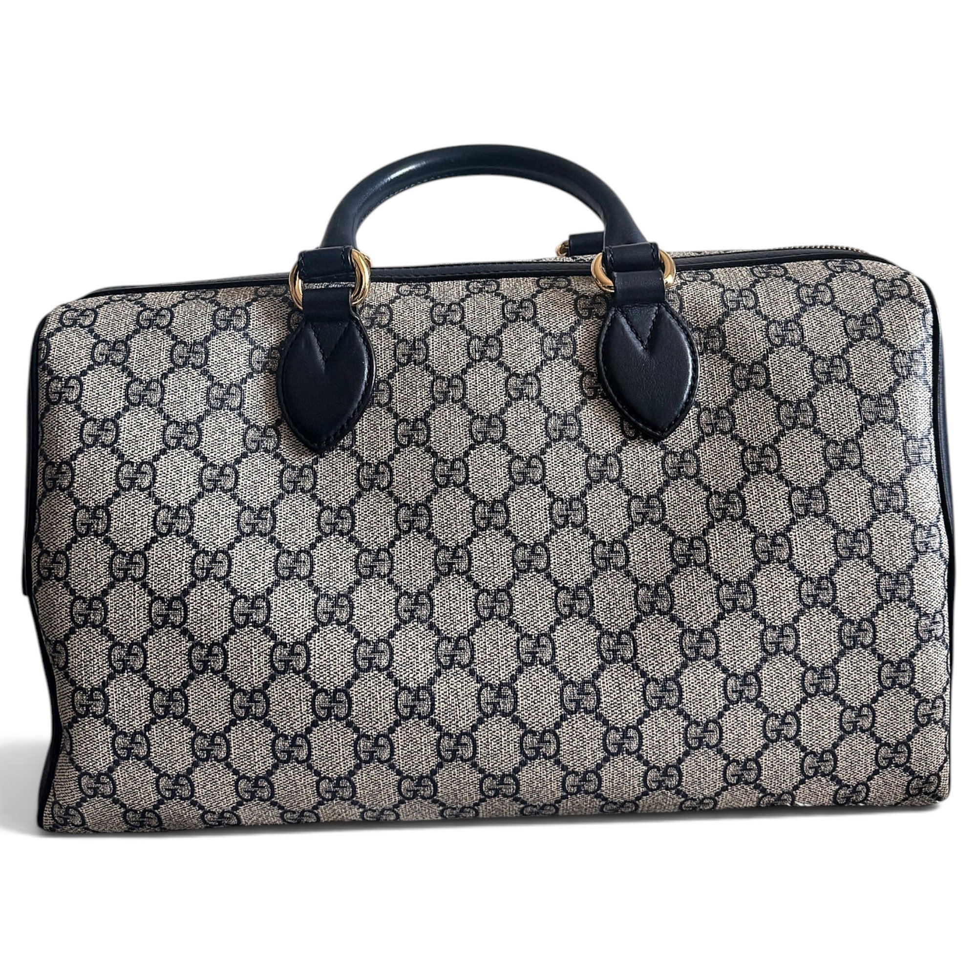 Boston leather bowling bag