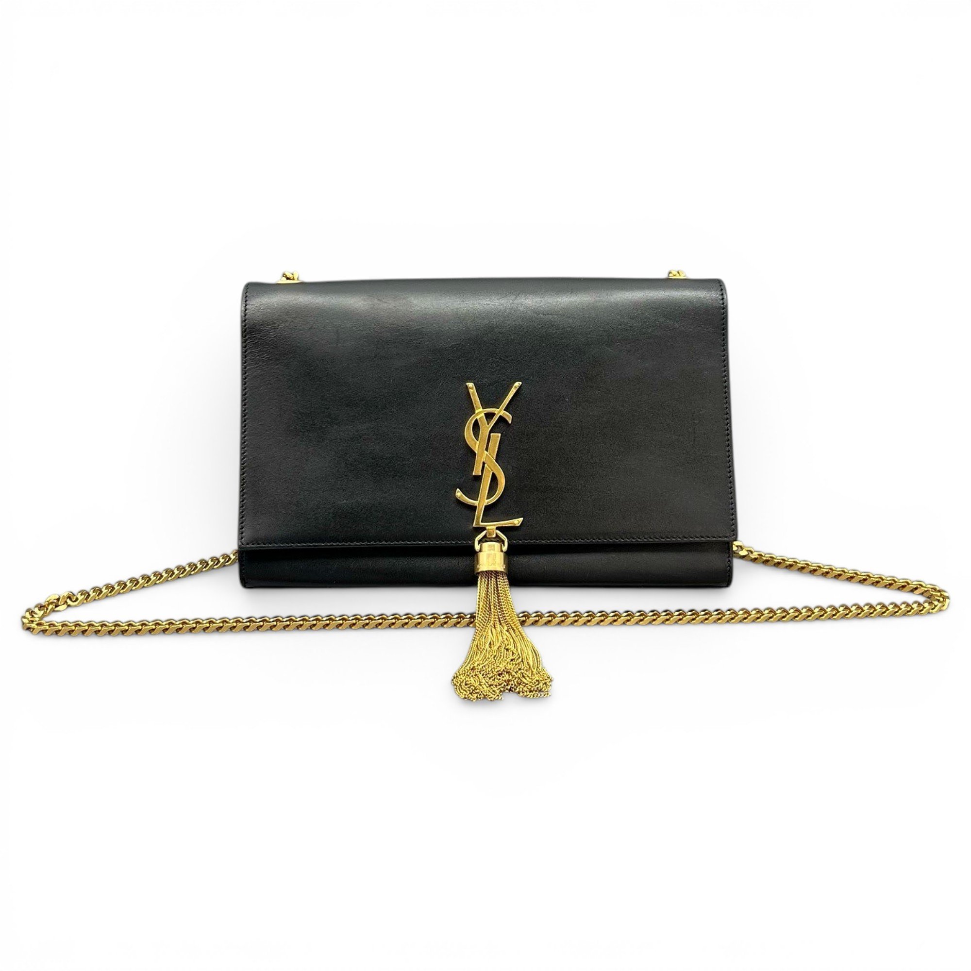 Saint Laurent Pompom Kate leather handbag