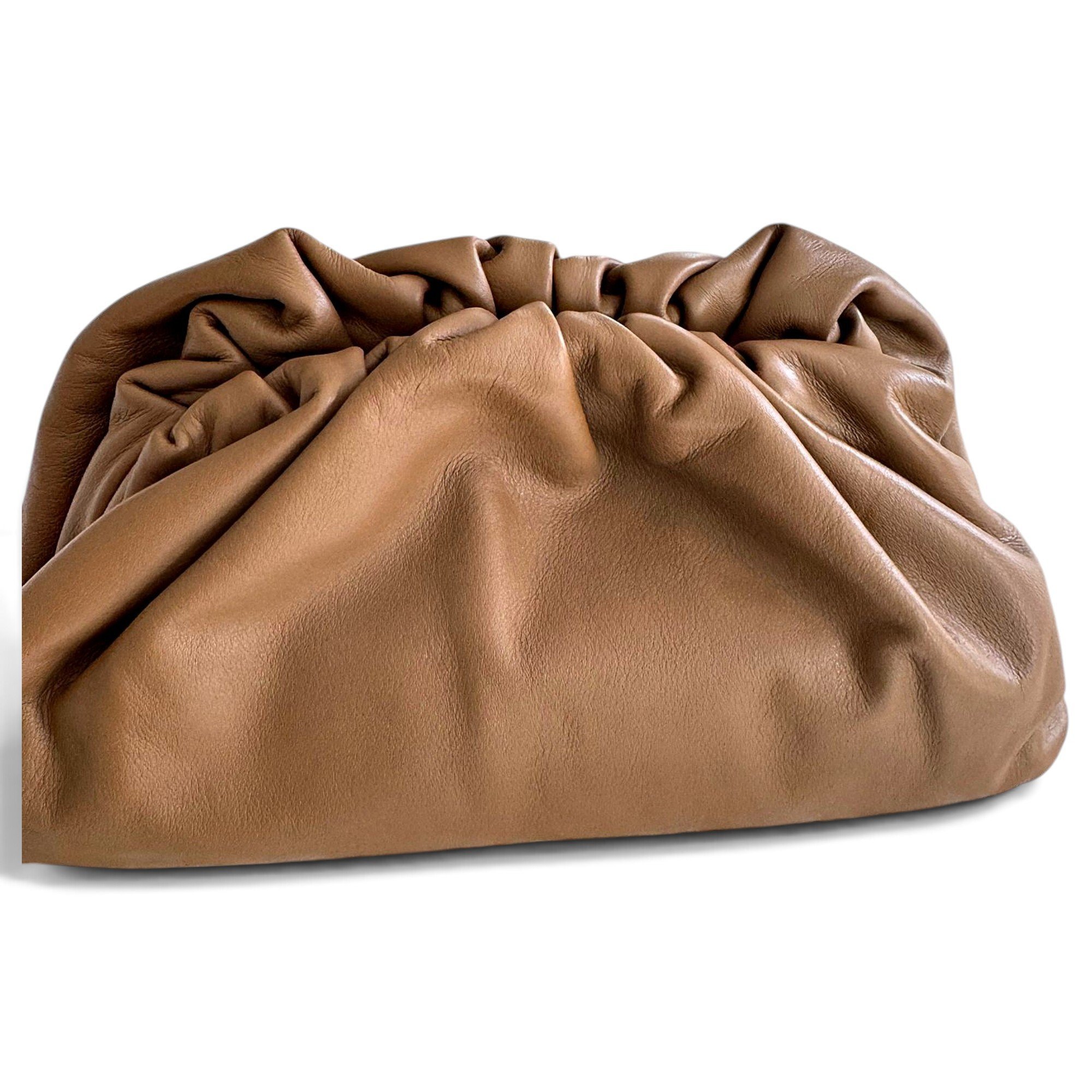 Pouch leather clutch bag