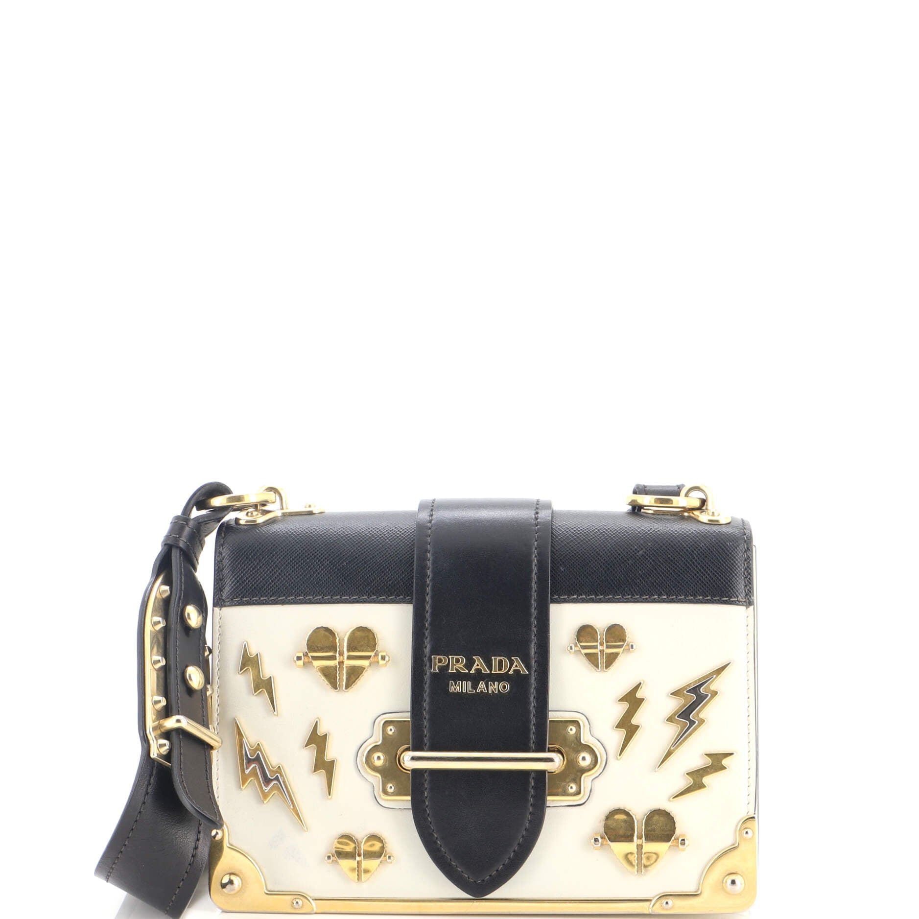 Cahier Crossbody Bag Embellished Leather Small