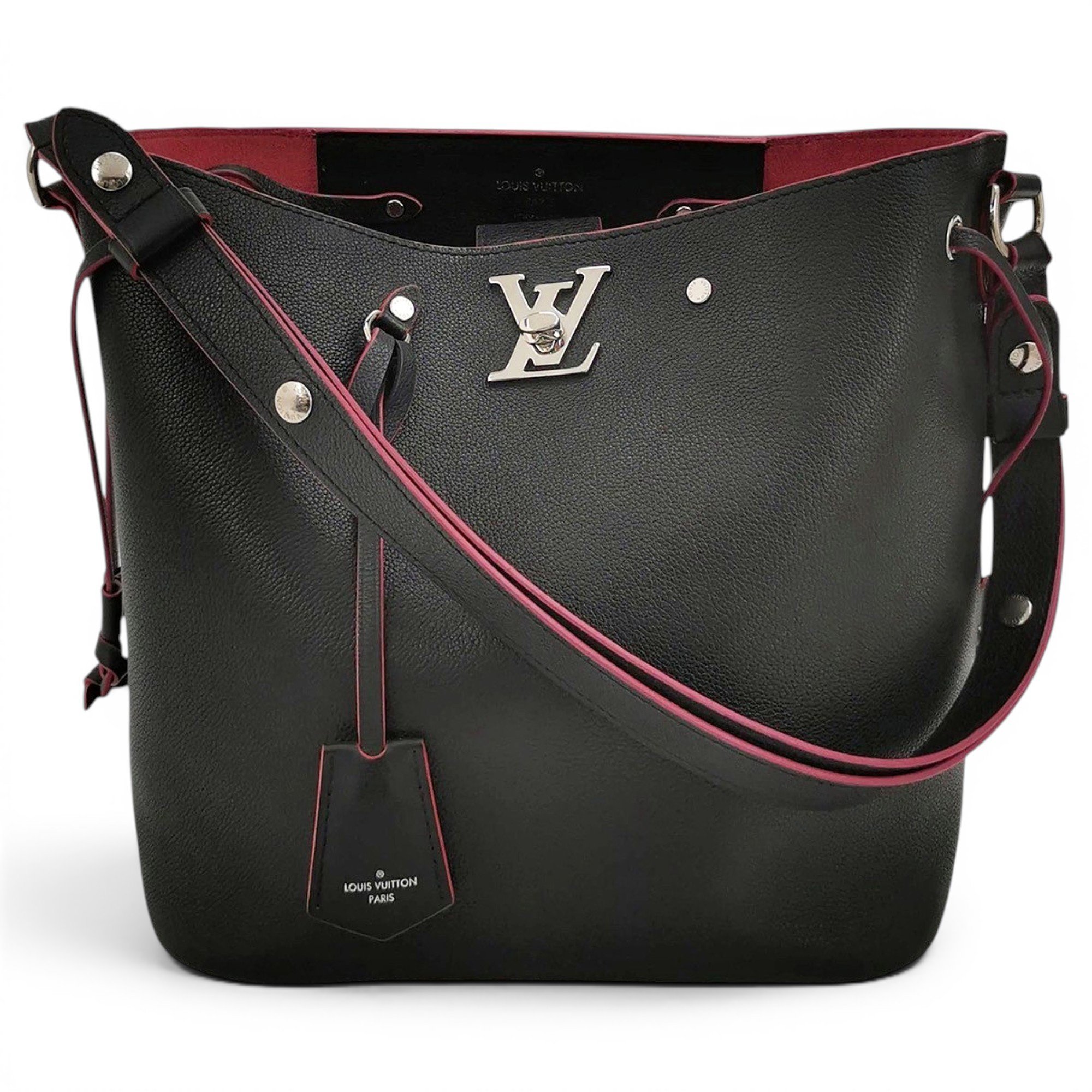 Lockme Bucket leather handbag