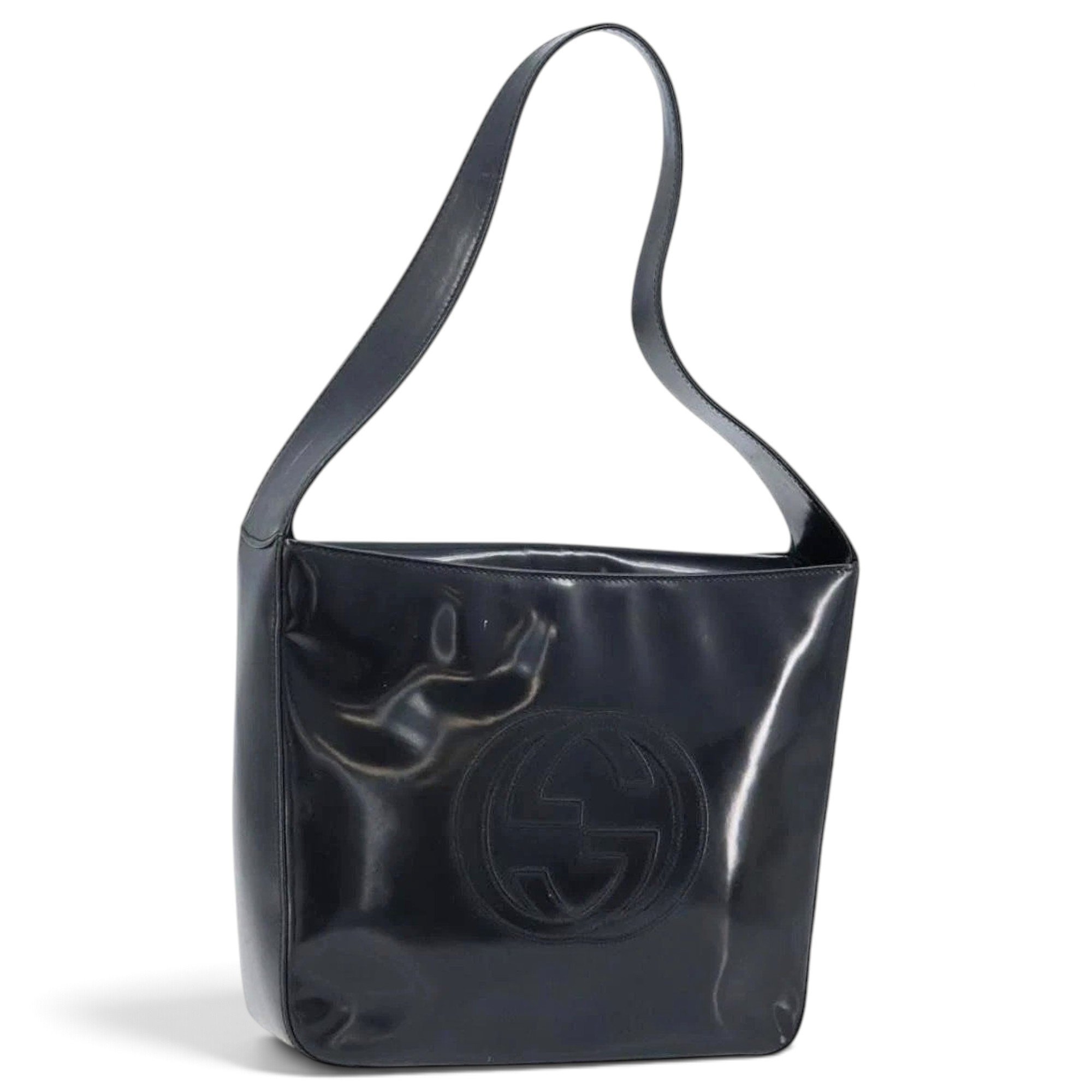 Patent leather handbag