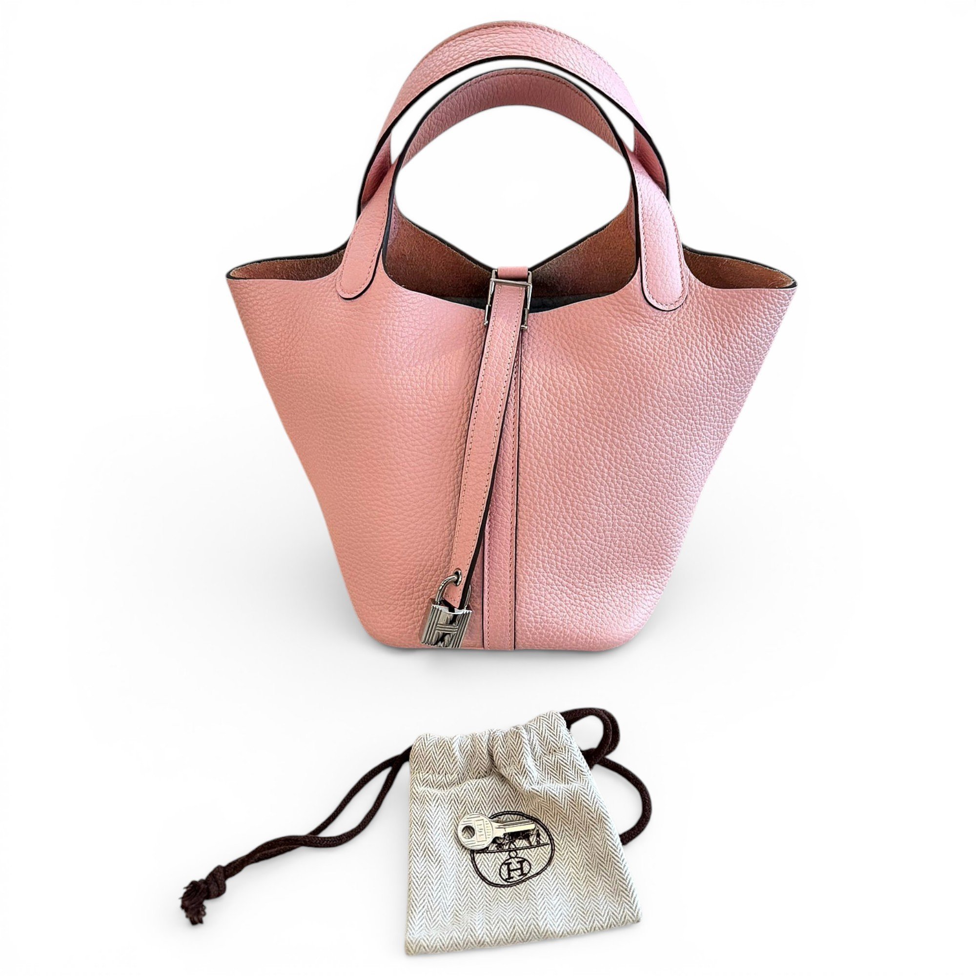 Picotin leather tote