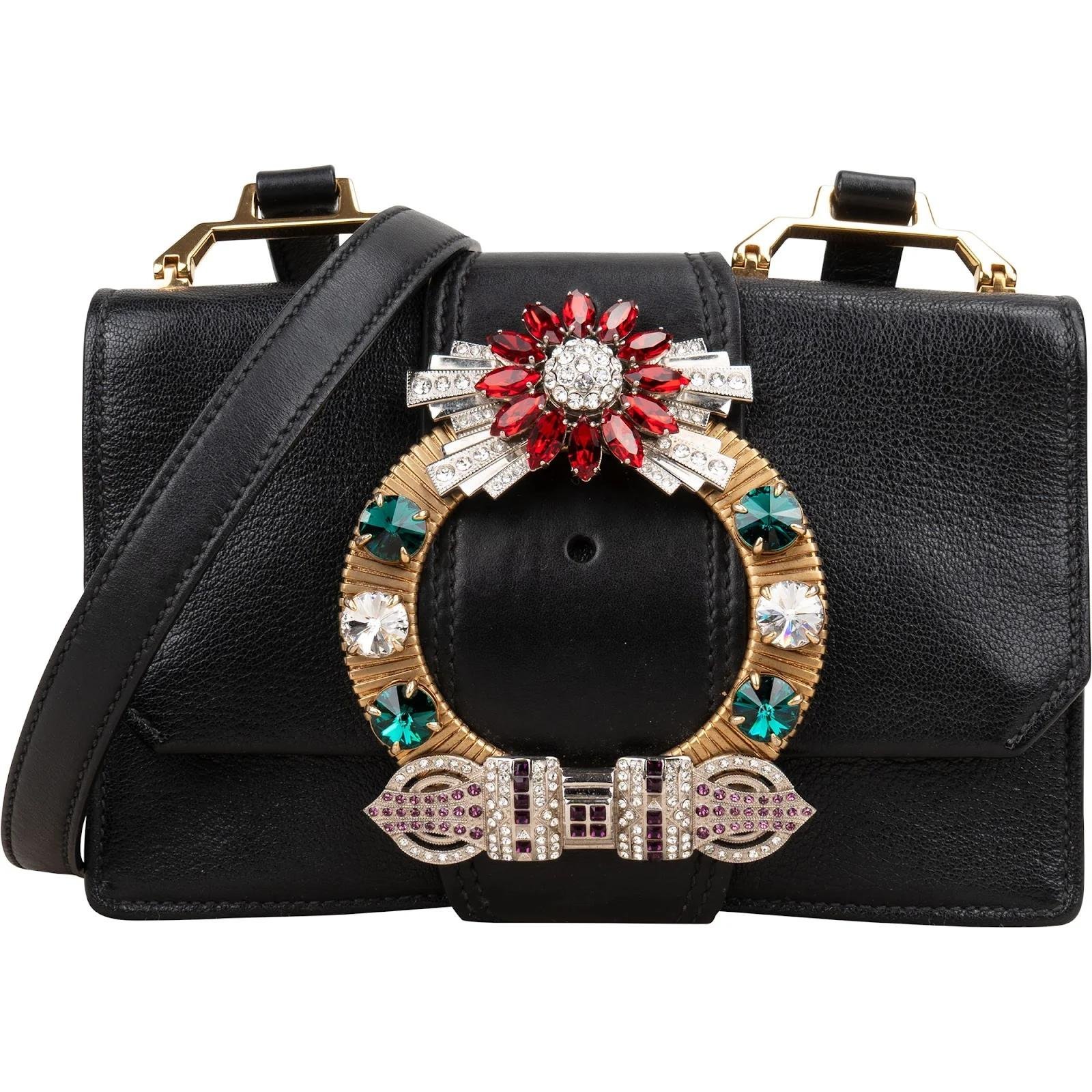 Madras leather handbag