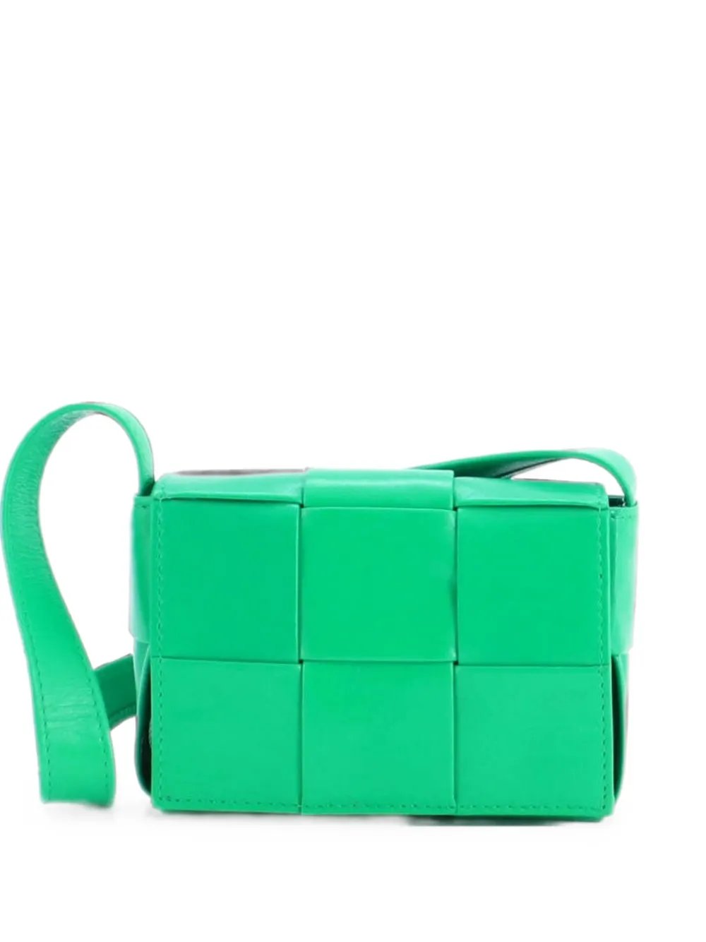 Bottega Veneta Cassette Maxi Intrecciato Leather Candy crossbody bag
