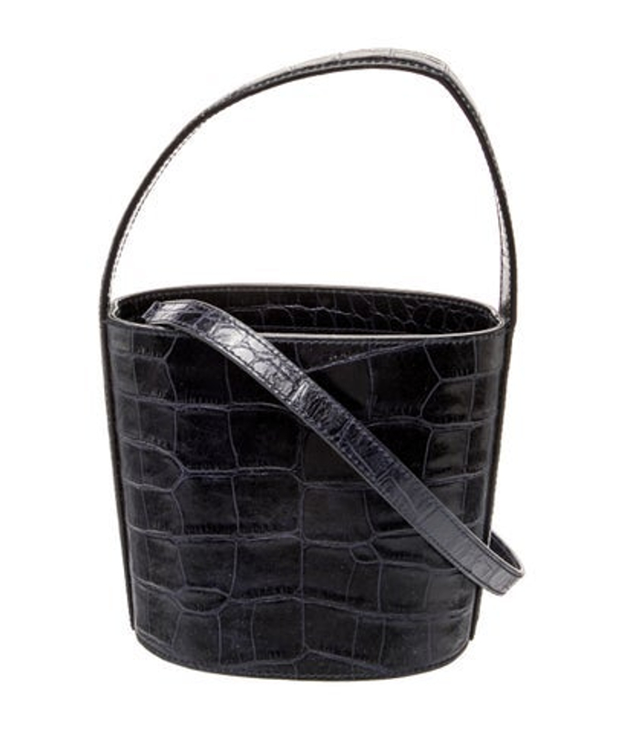 Staud Embossed Leather Bucket Bag
