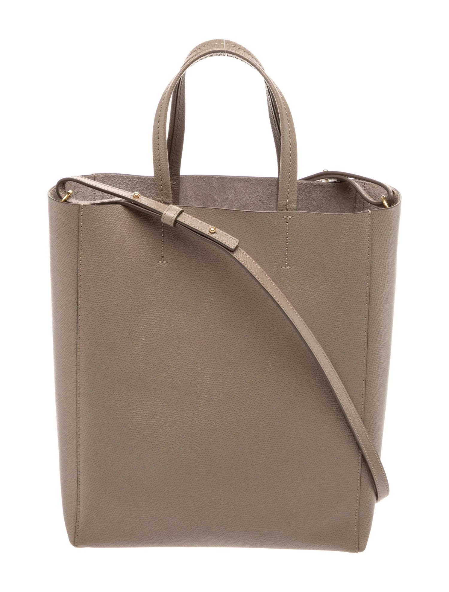 Leather Vertical Cabas Small