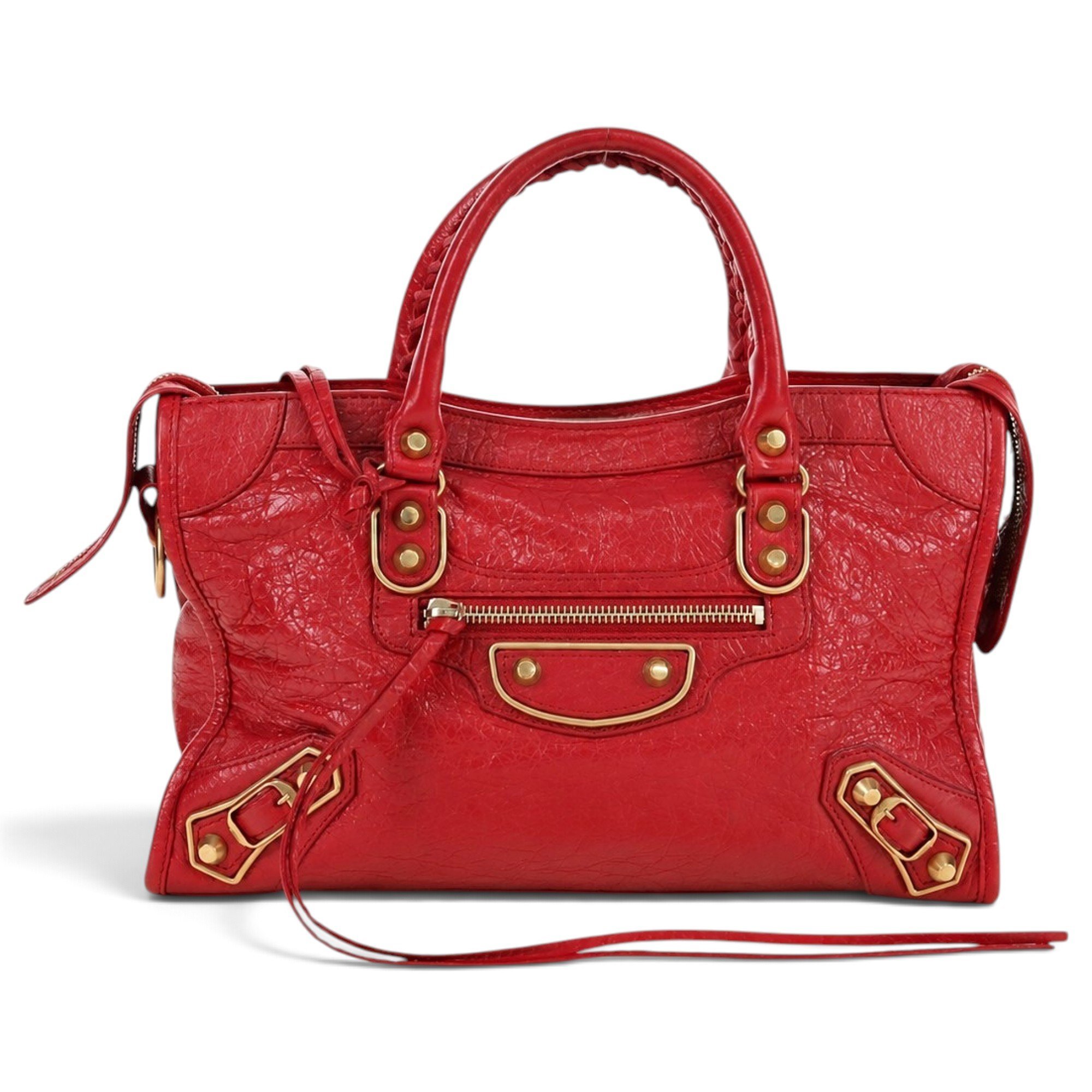 City leather handbag