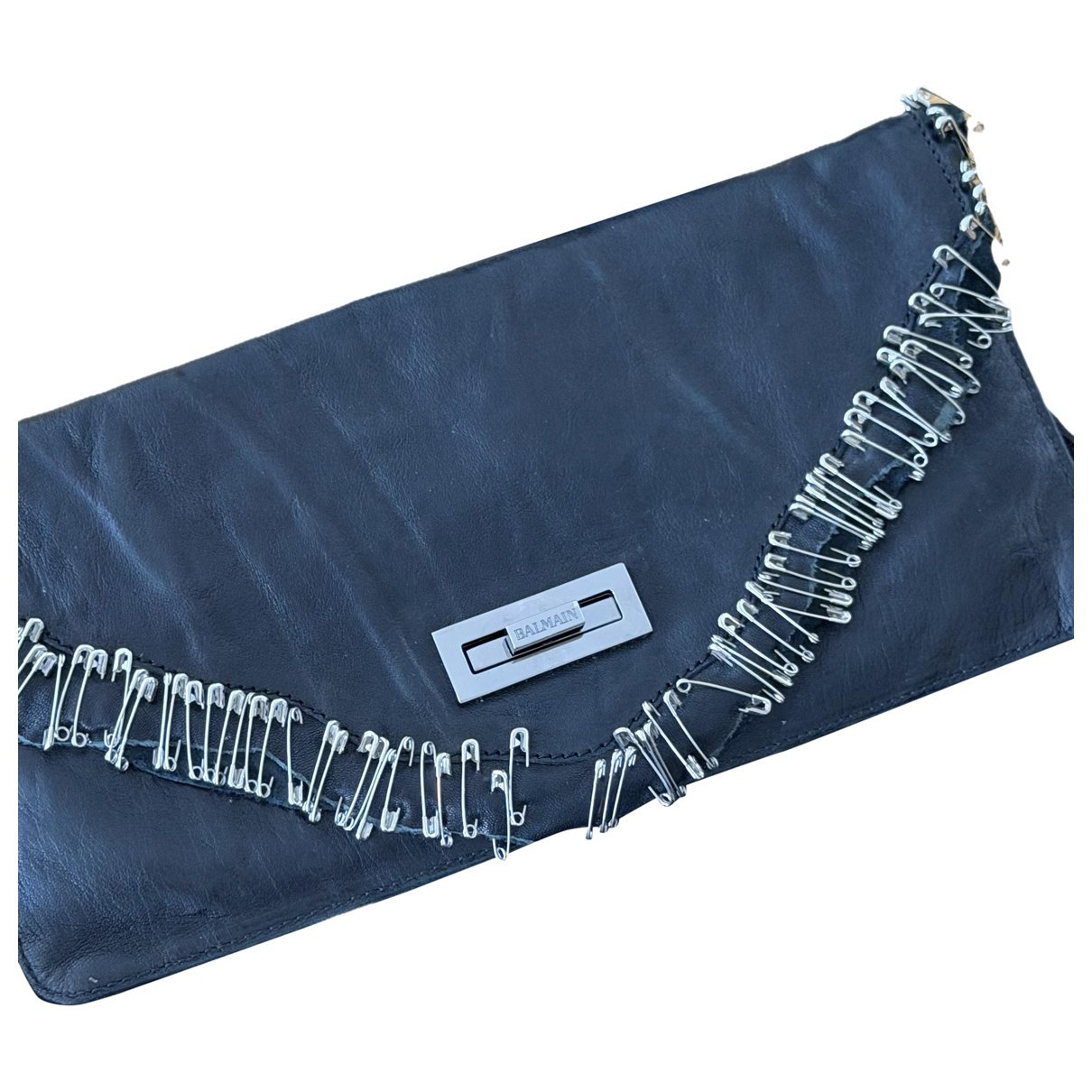 Leather clutch bag