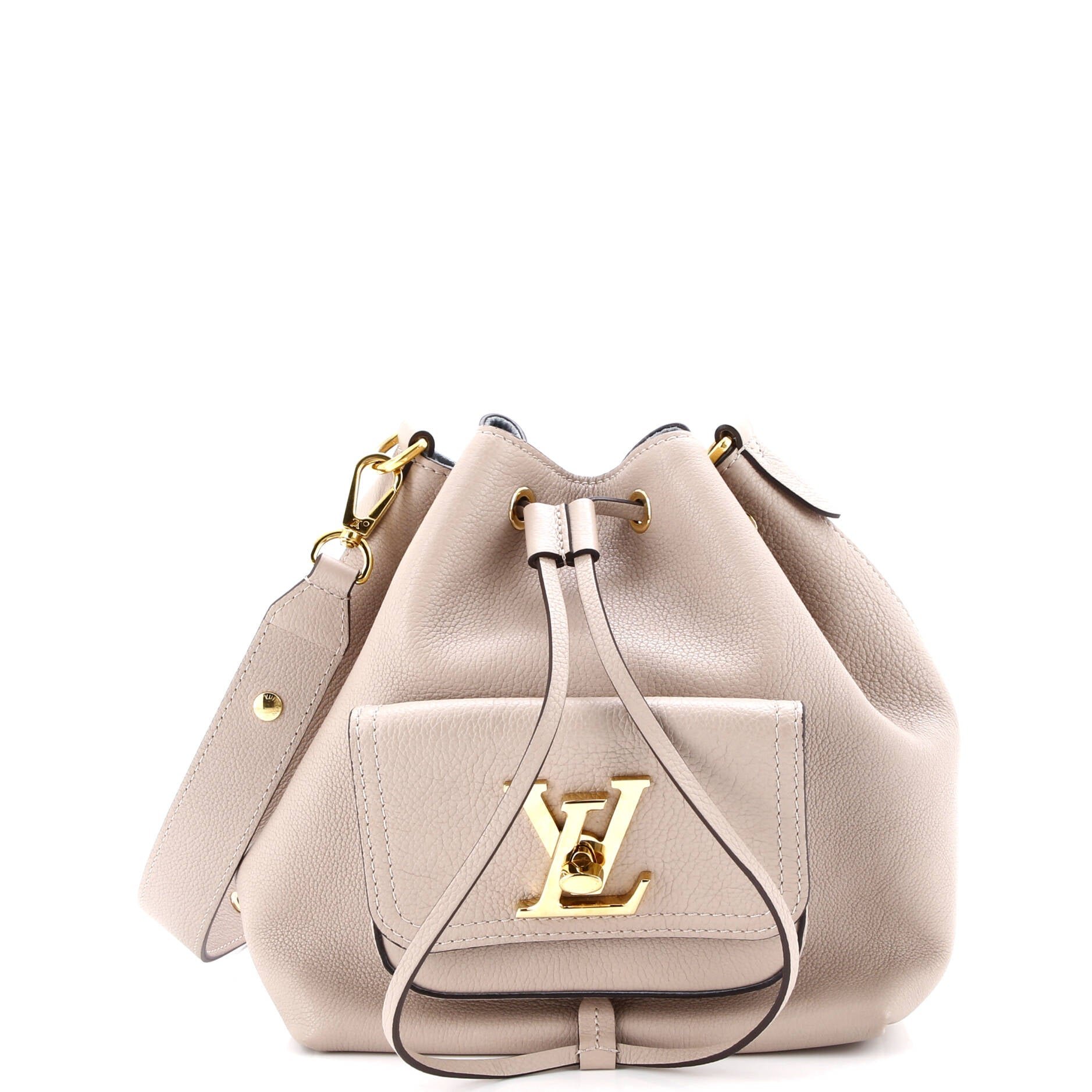 Louis Vuitton Lockme Pocket Bucket Bag Leather