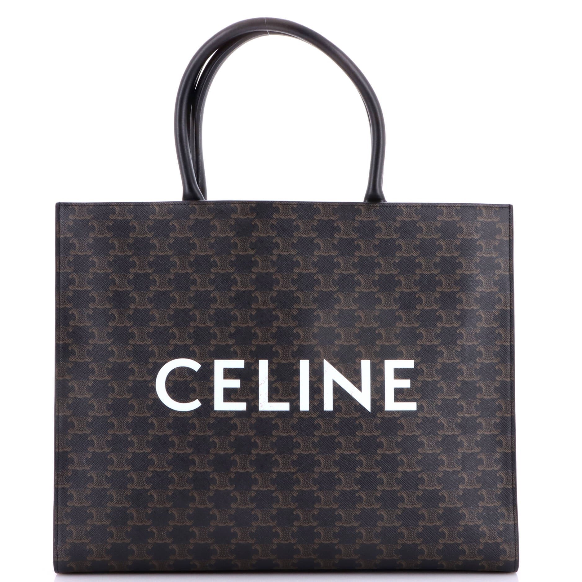 Horizontal Logo Cabas Tote Triomphe Coated Canvas
