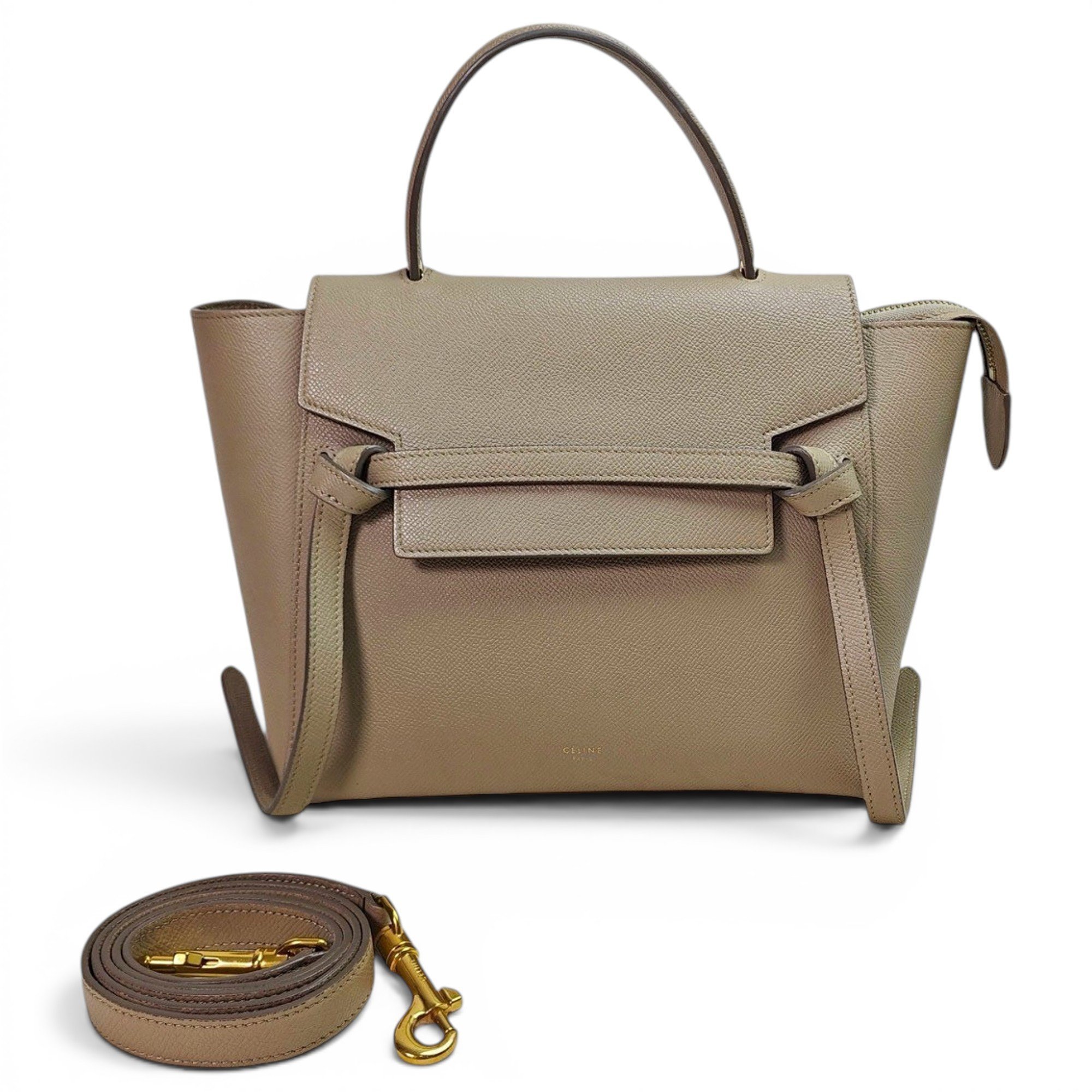 Belt leather handbag