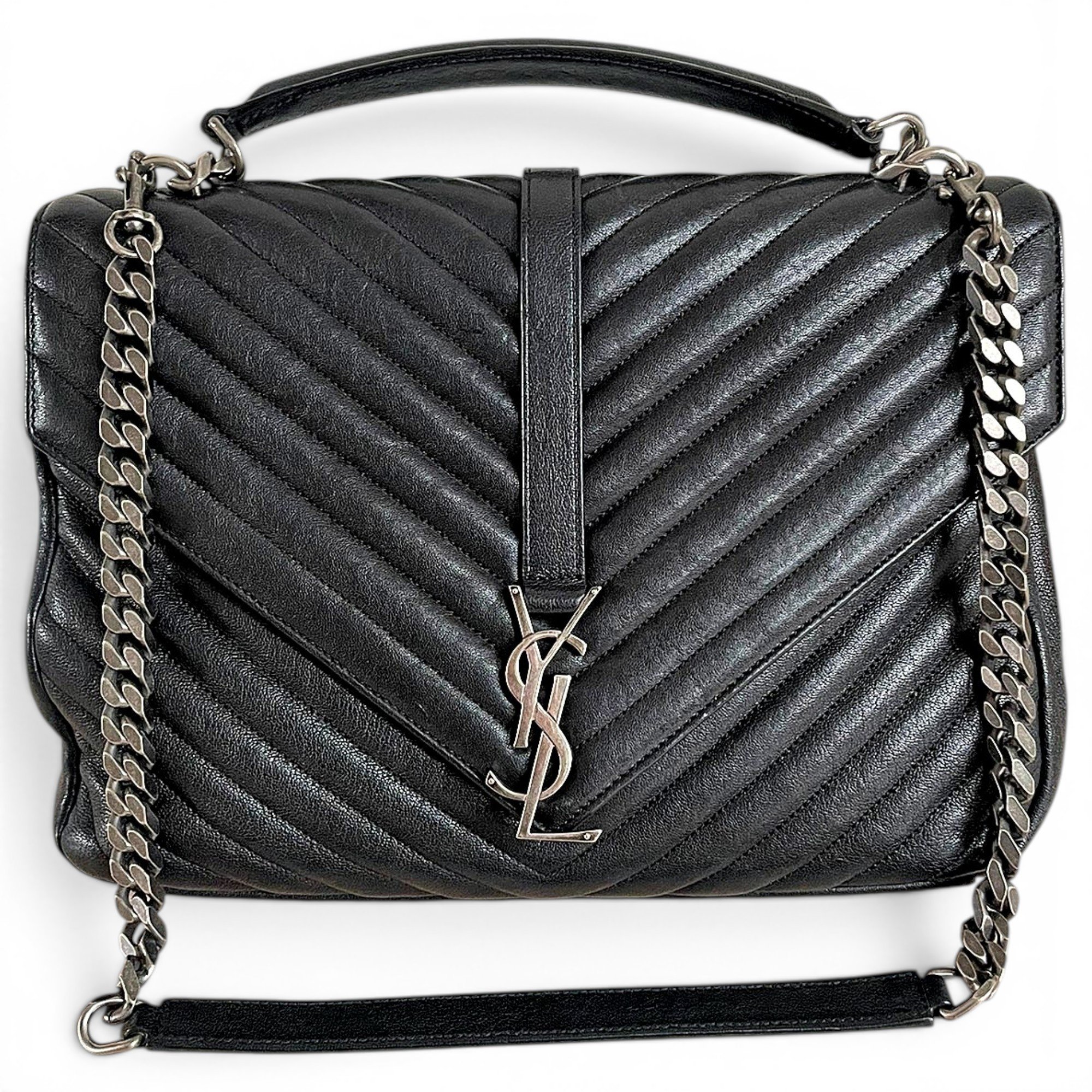 Collége monogramme leather handbag