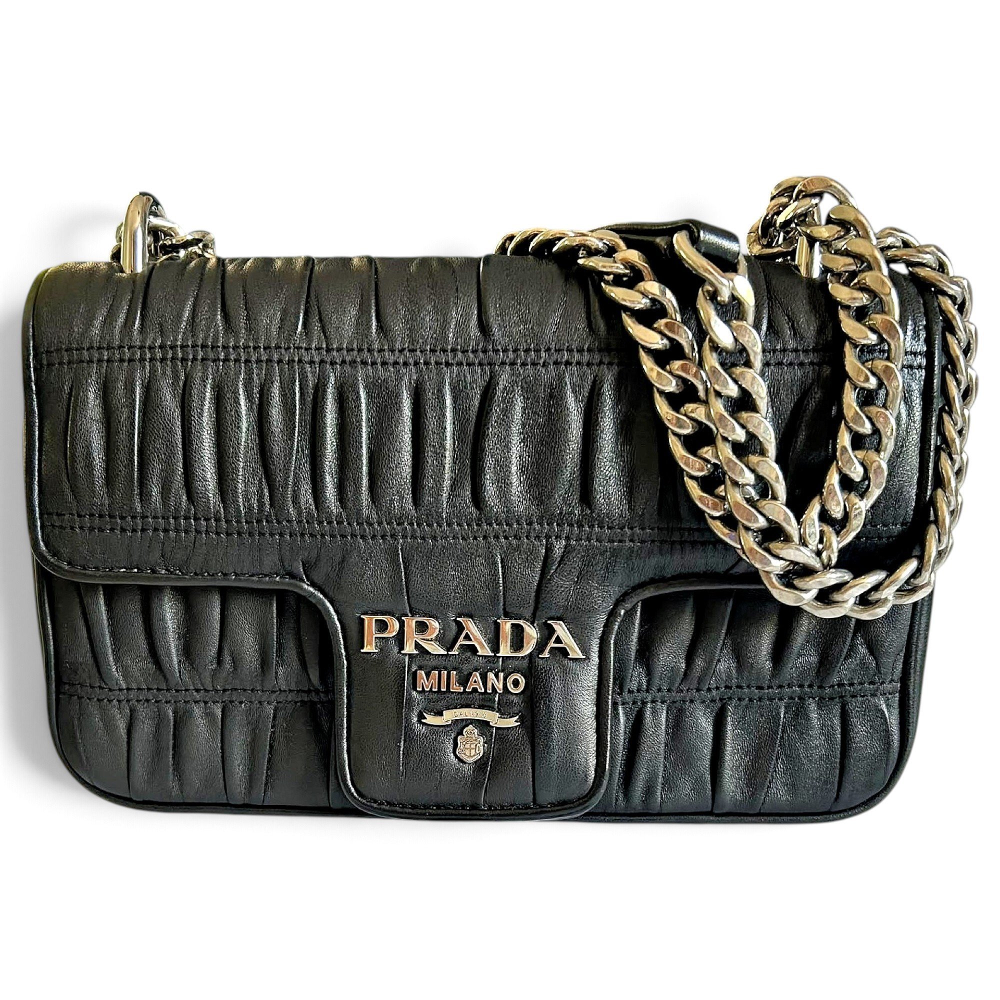 Diagramme leather handbag