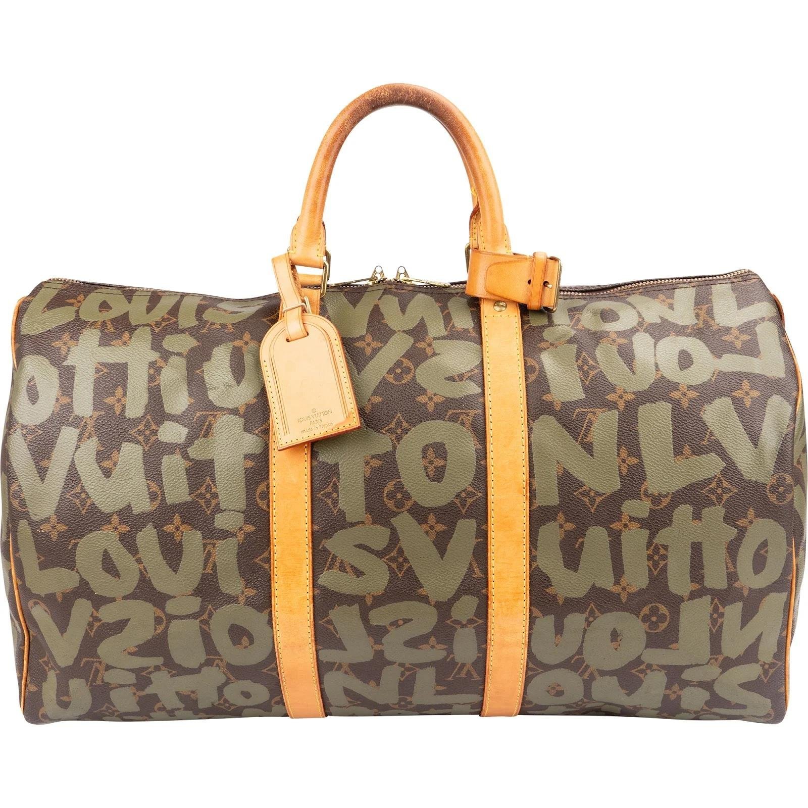 Keepall leather travel bag
