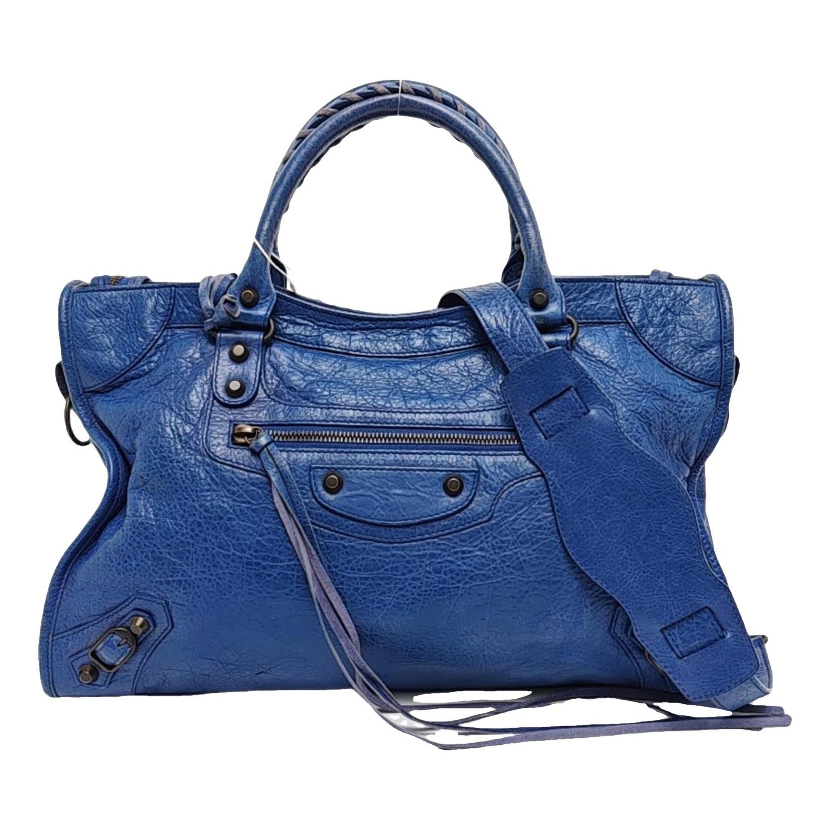 City leather handbag