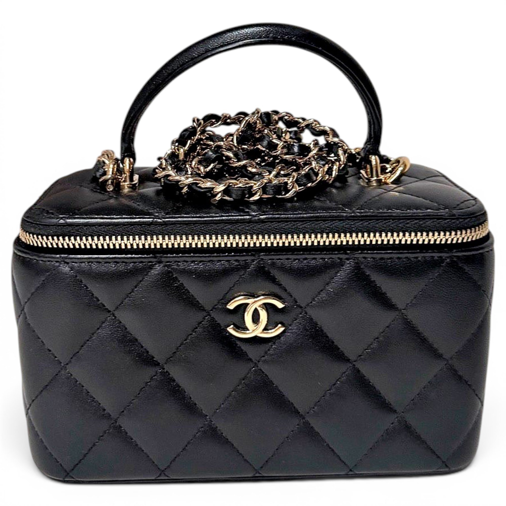 Trendy CC Vanity leather handbag