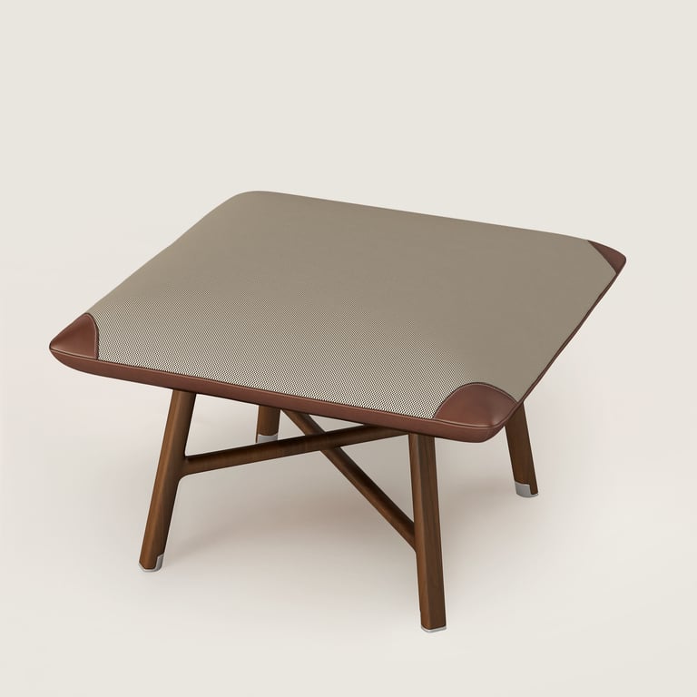 Les Necessaires d'Hermès "carre d'assise" low stool, high model