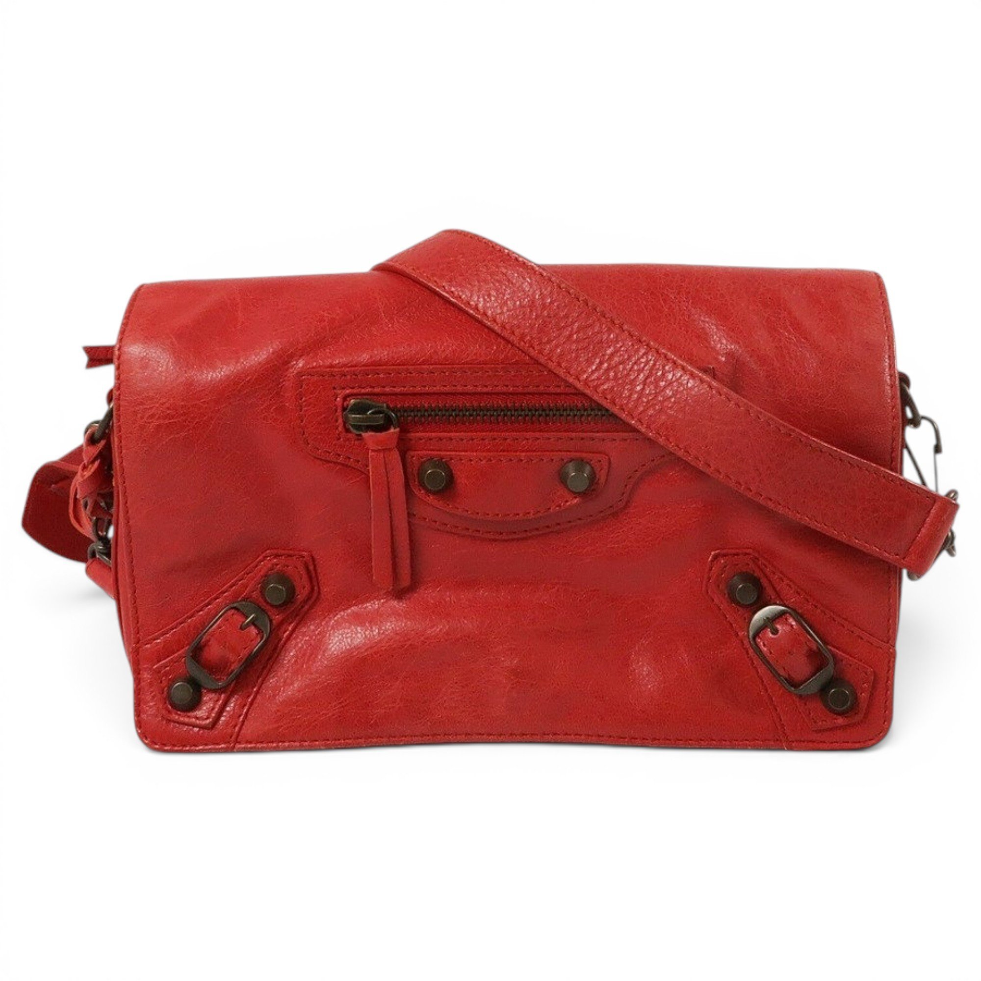 City leather handbag