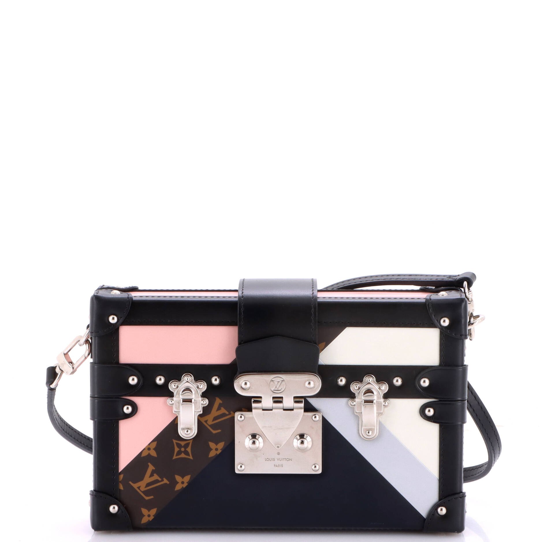 Petite Malle Handbag Patchwork Leather